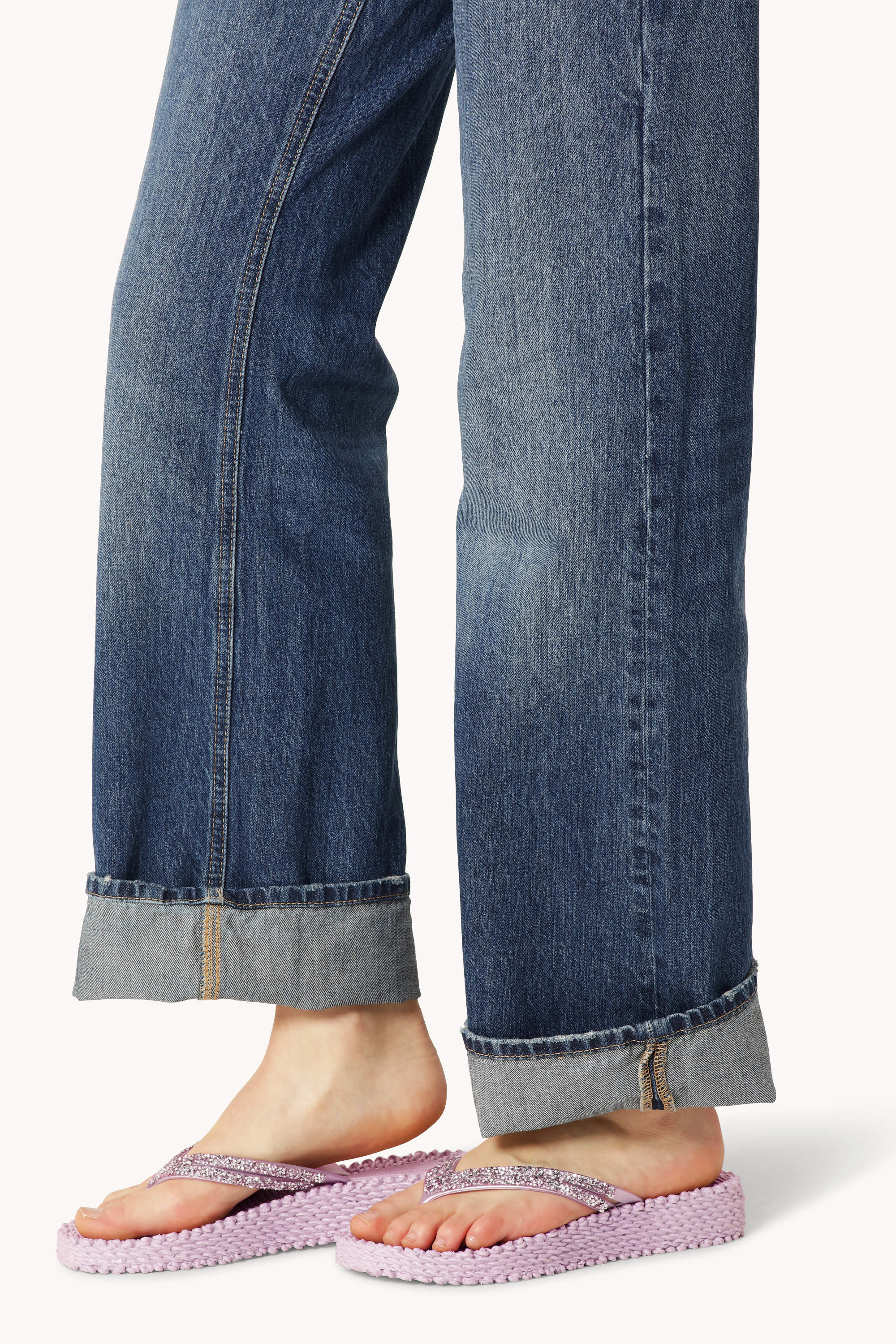 Tongs à Plateforme Pierres Scintillantes - Mauve Shadows