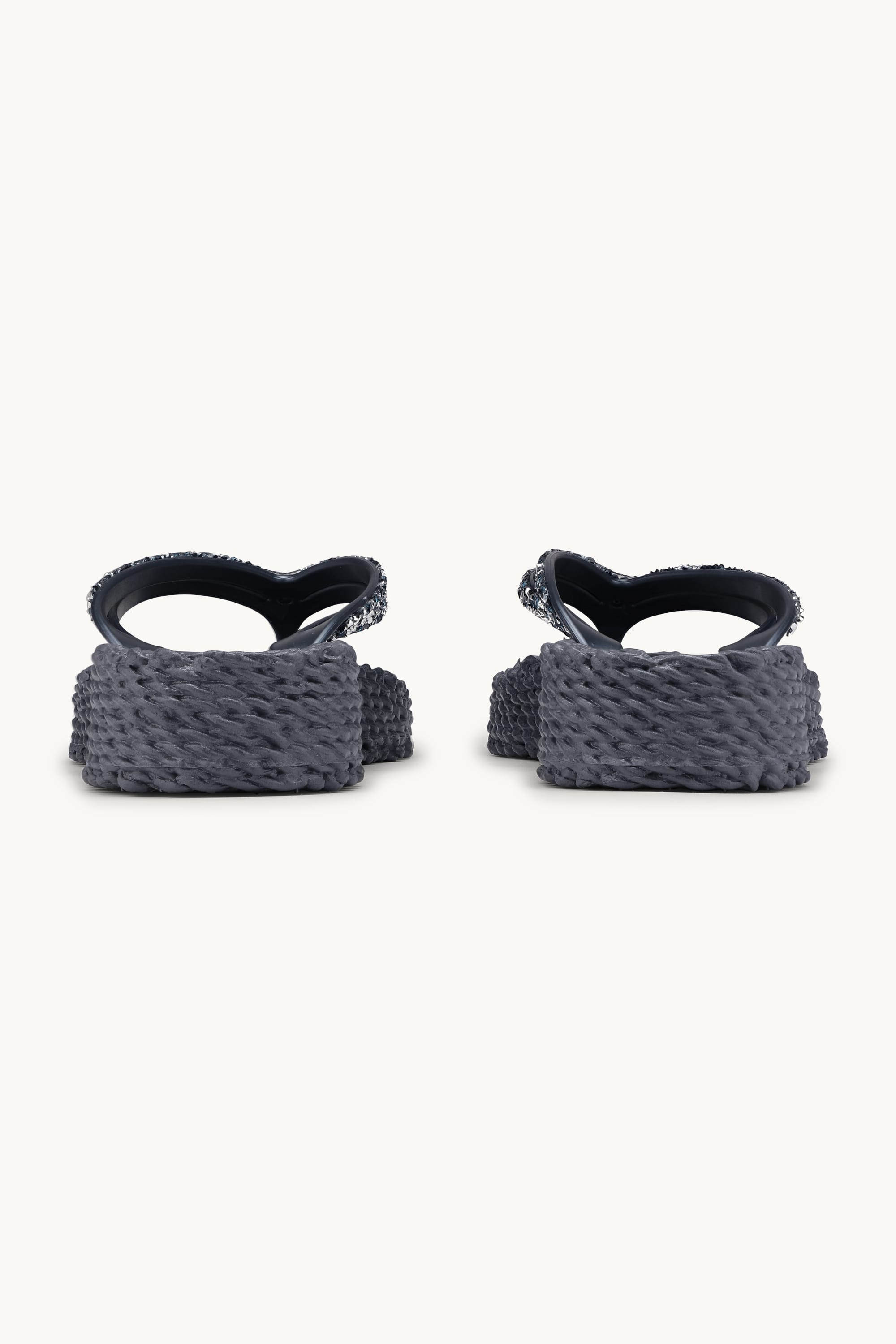 Platform Flip-flops Glitter Stones - Ombre Blue
