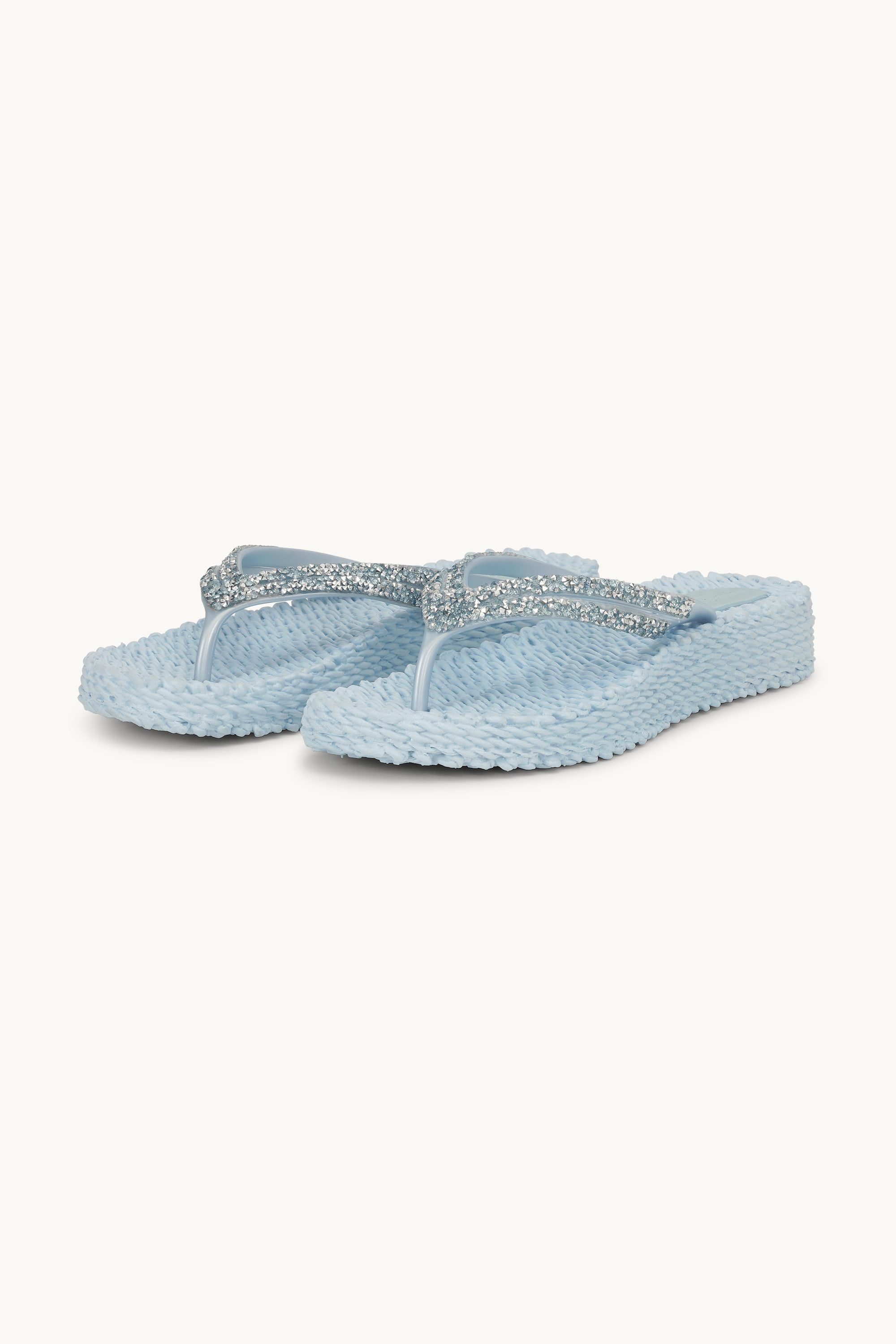 Platform Flip-flops Glitter Stones - Blue Bell