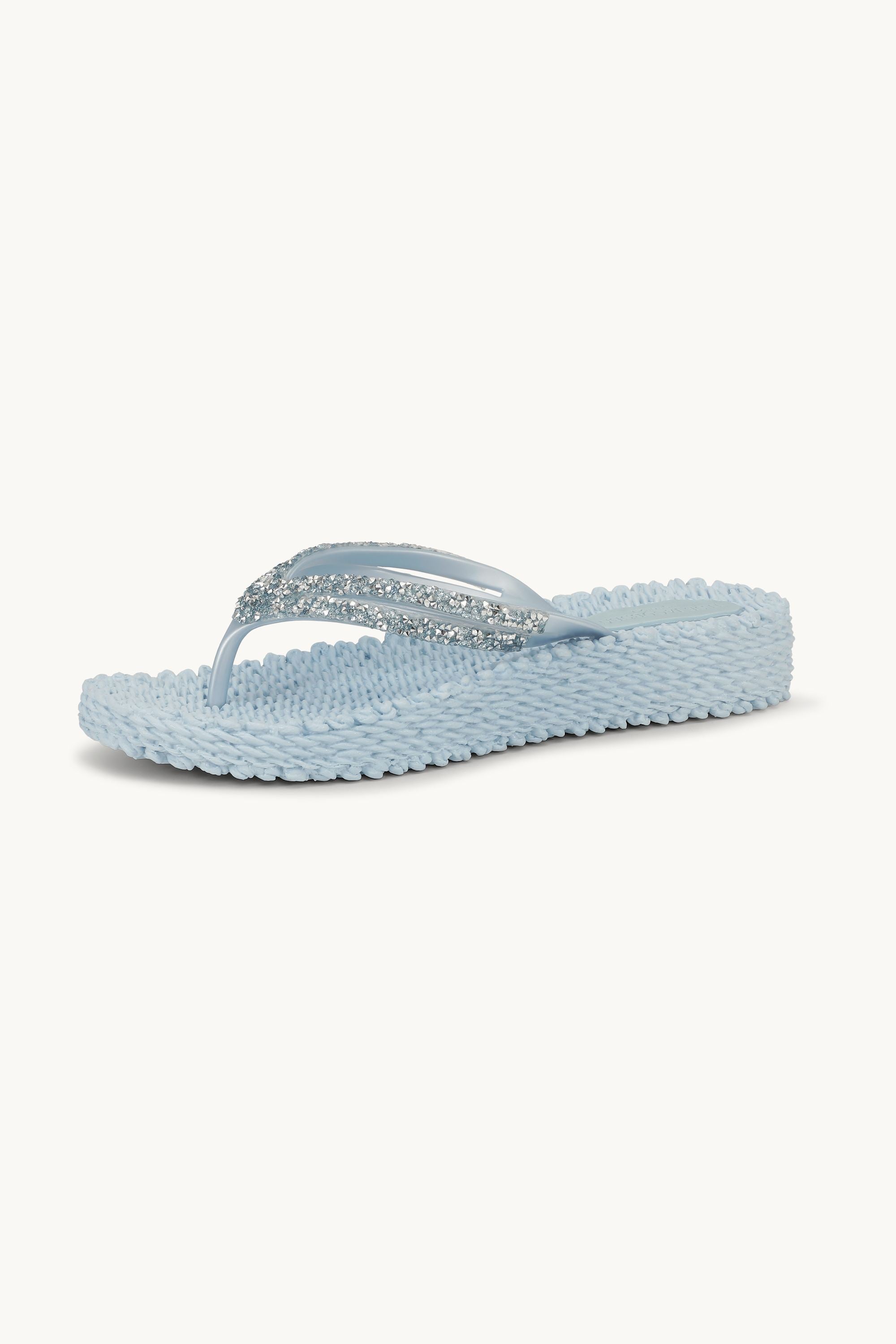Platform Flip-flops Glitter Stones - Blue Bell