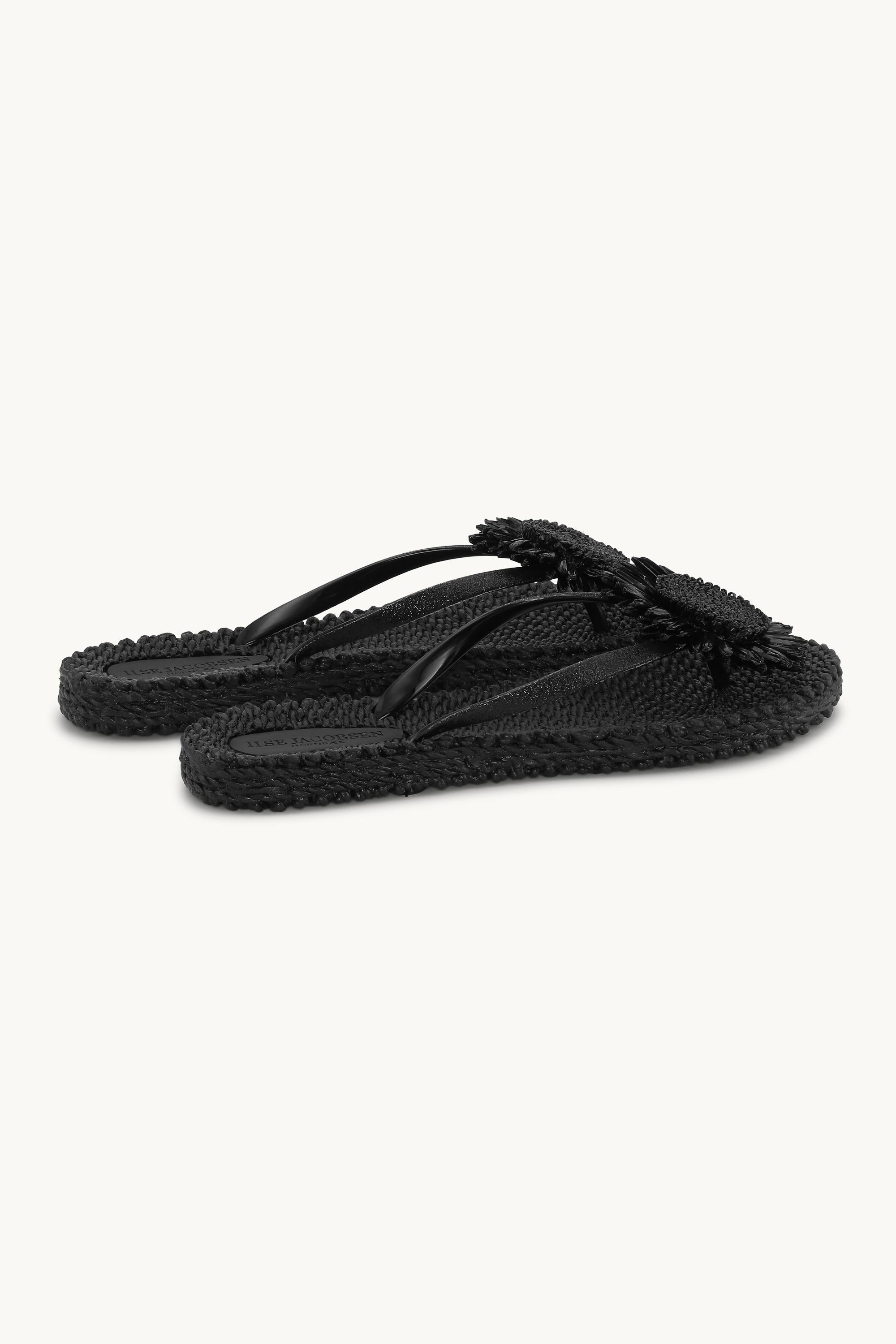 Tongs Fleur - Black