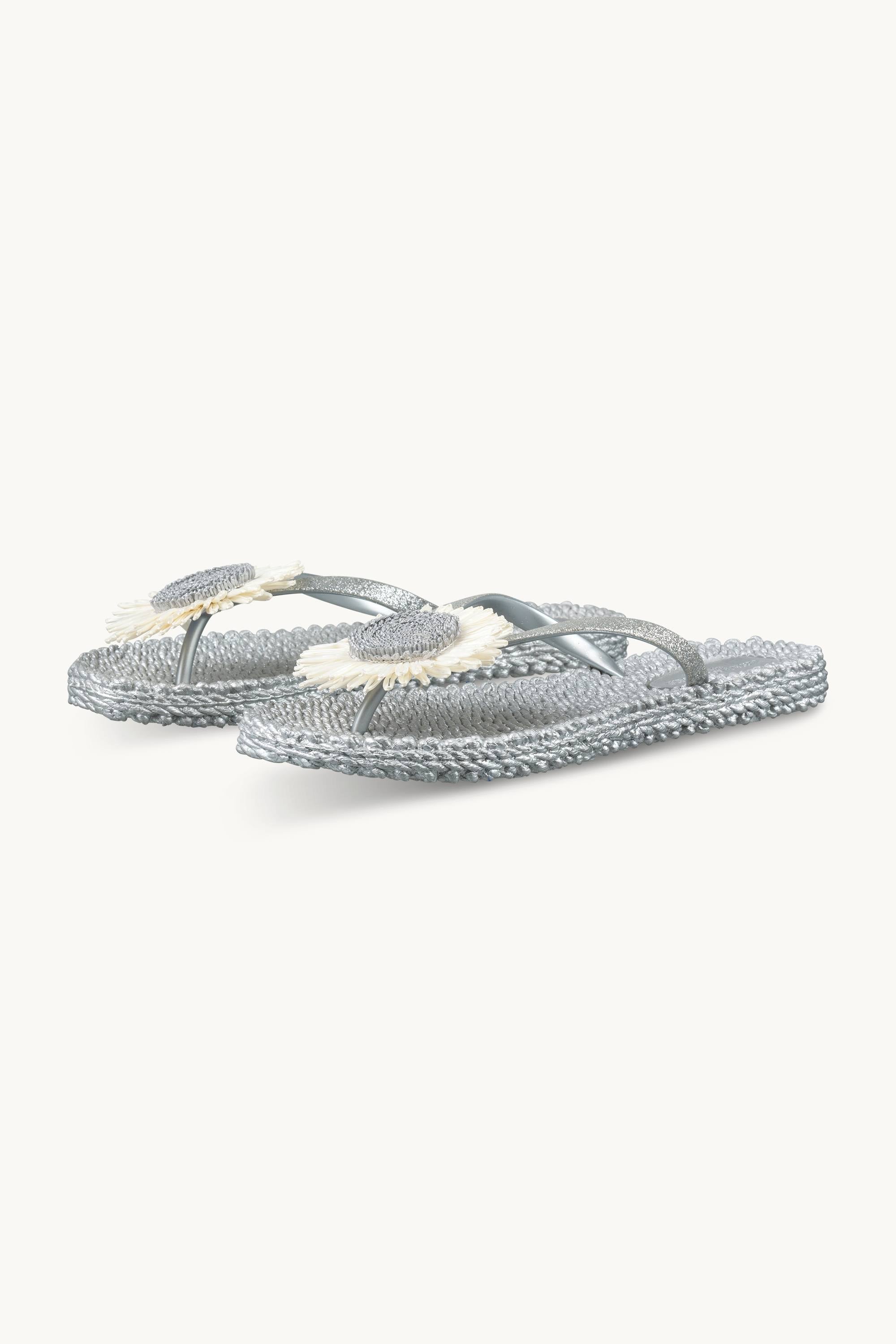 Tongs Fleur - Silver