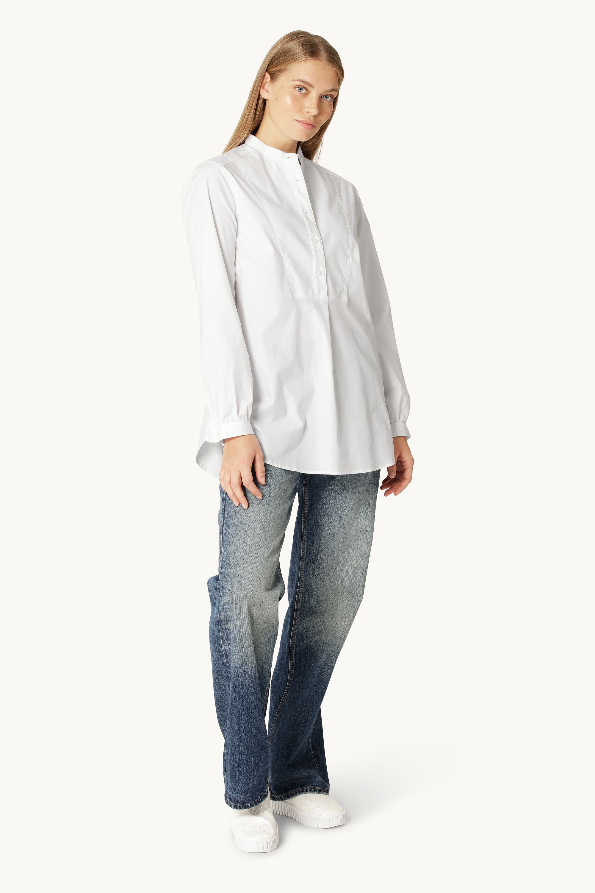 Chemise Classique Dos Long - White