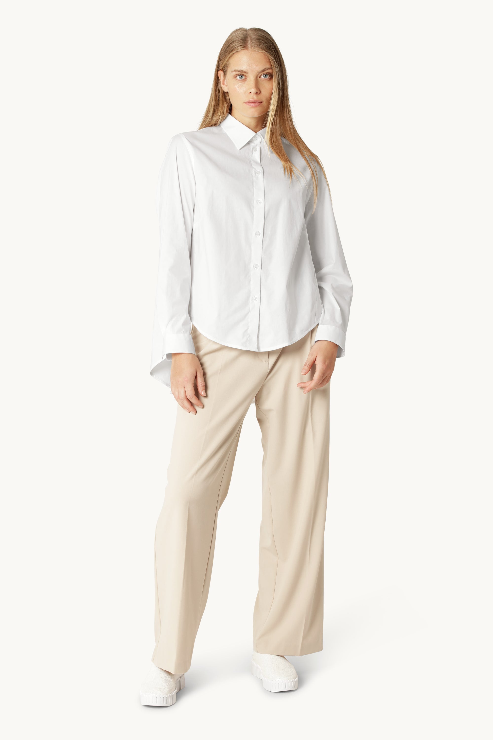 Shirt Flowy Back - White