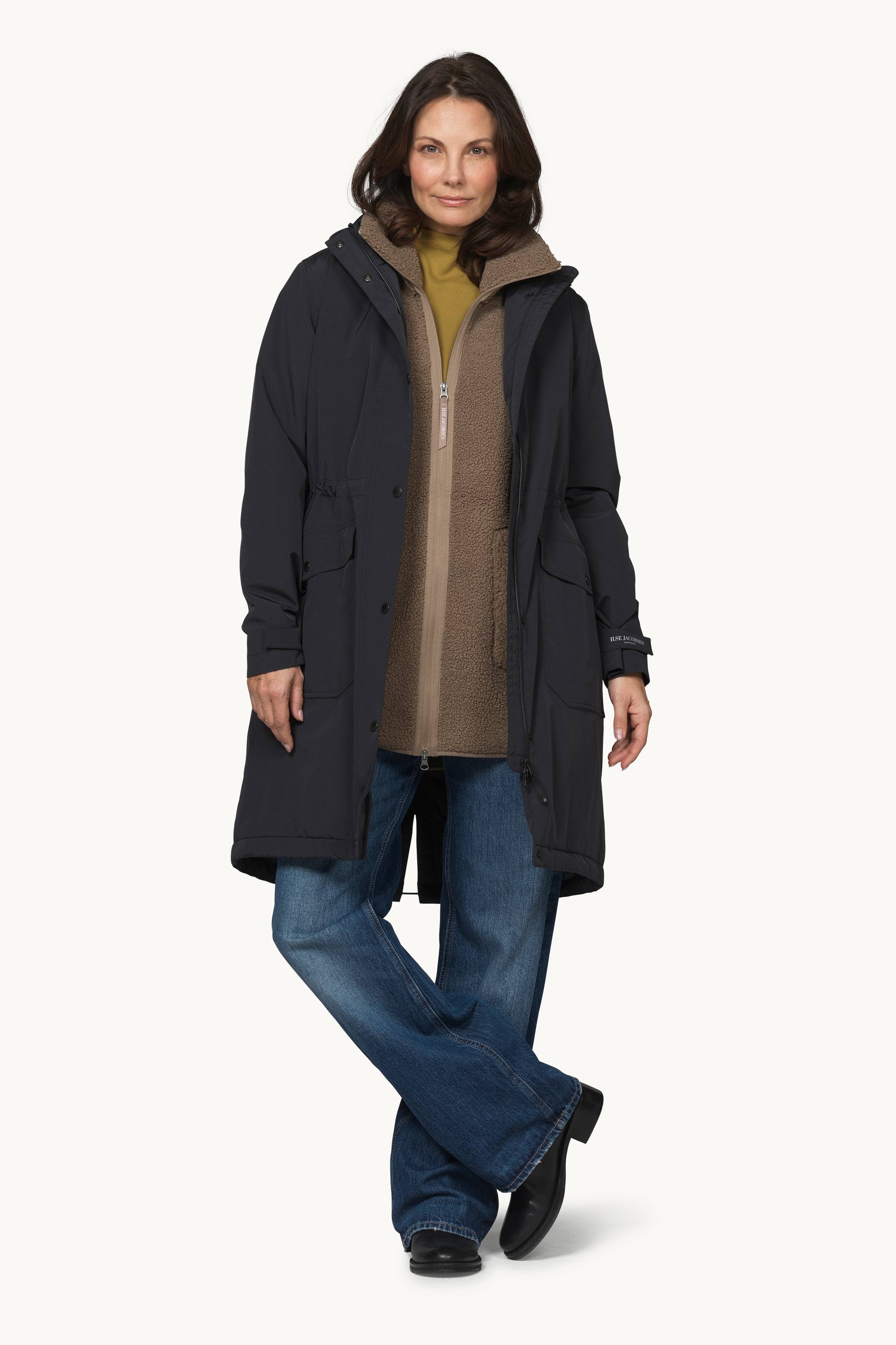 Padded Raincoat - Black