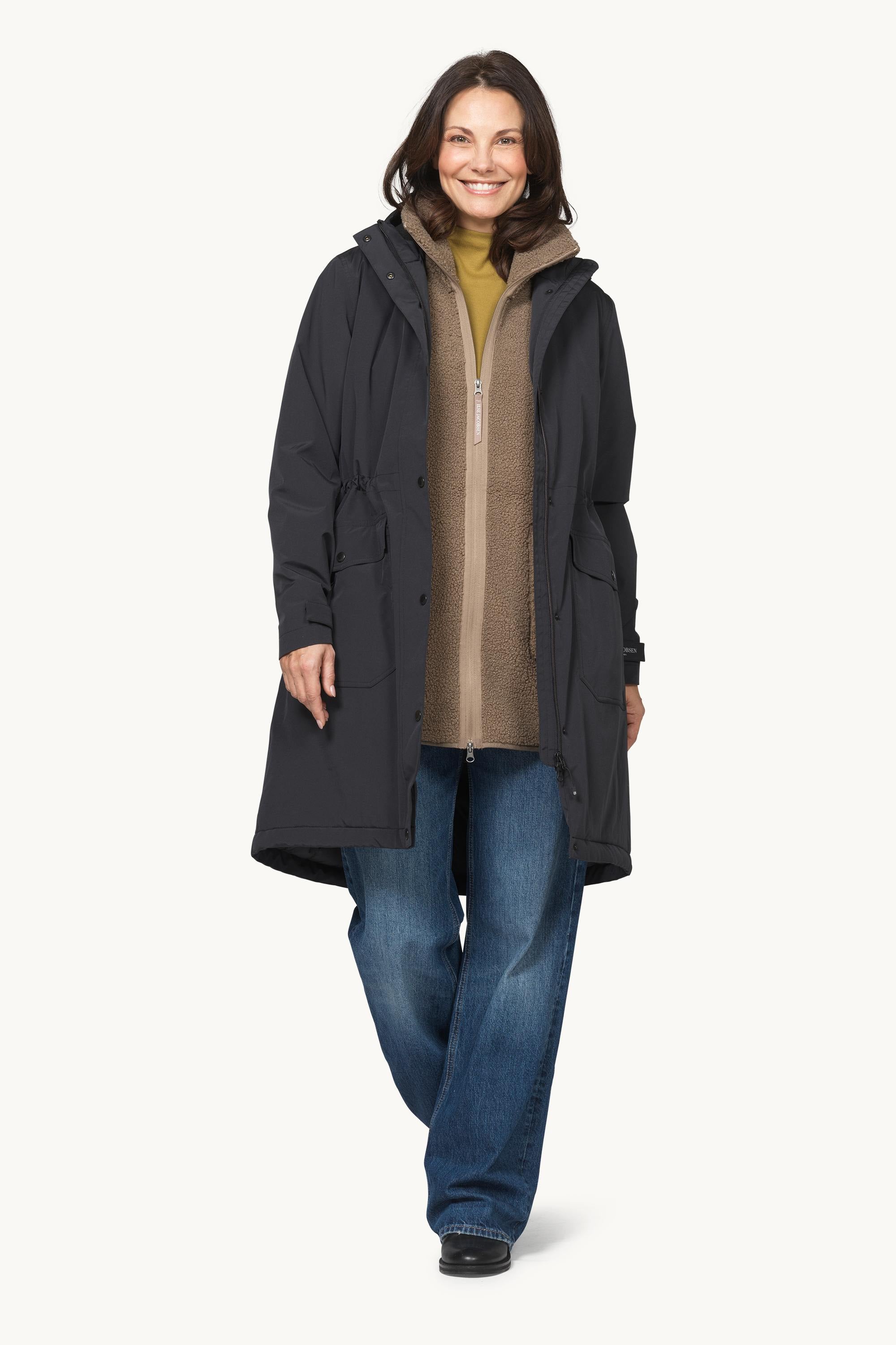 Padded Raincoat - Black