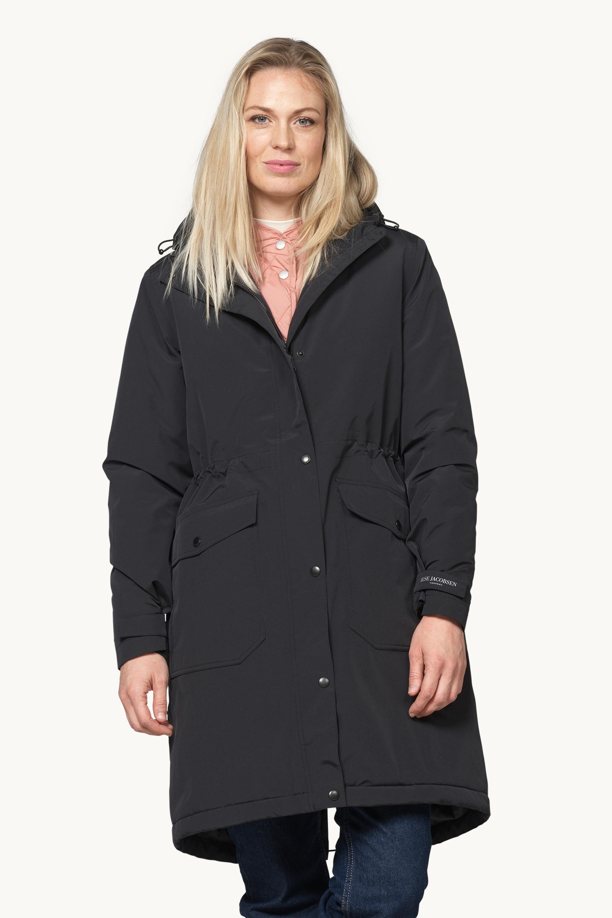 Padded Raincoat - Black