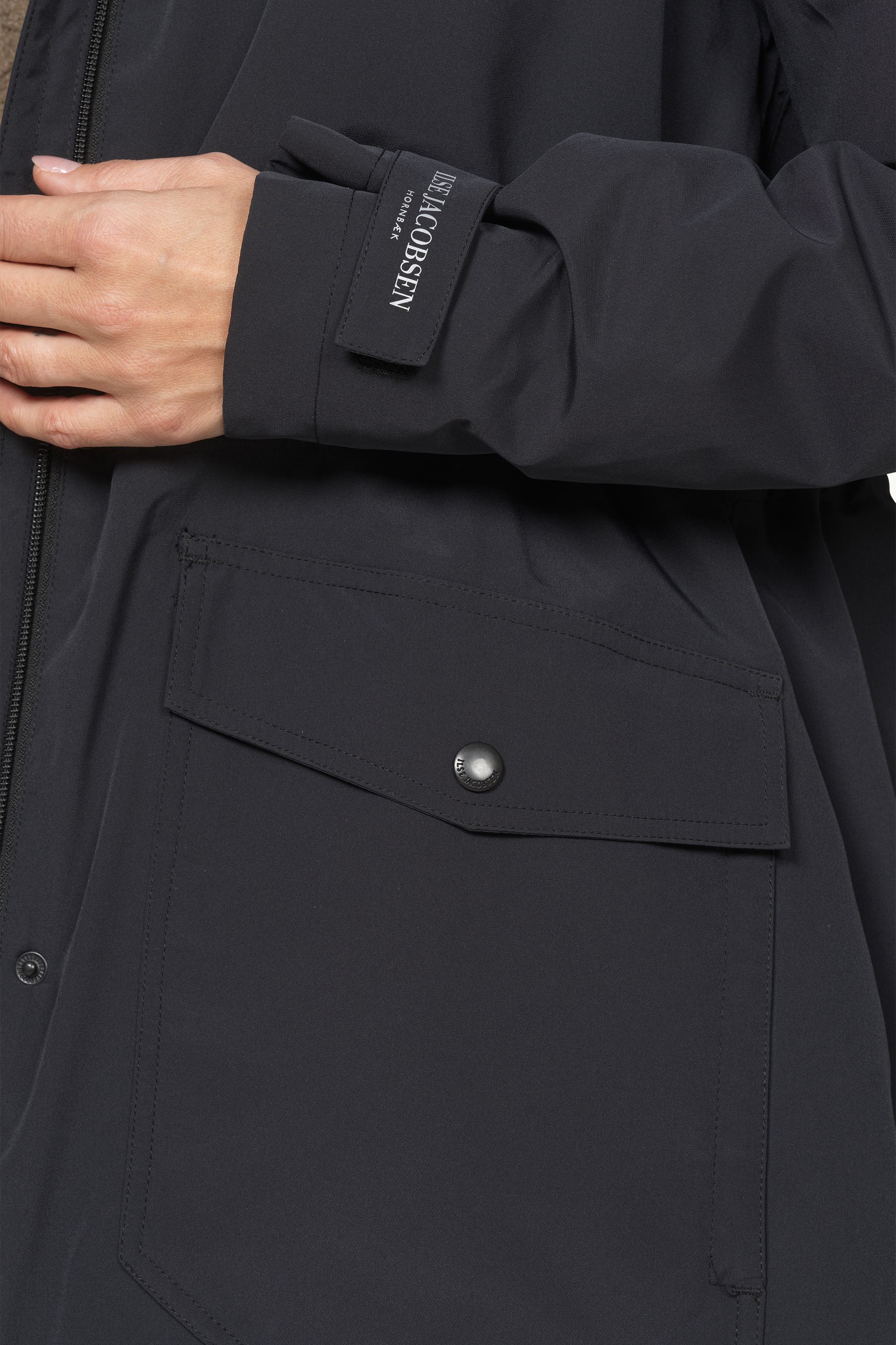 Padded Raincoat - Black