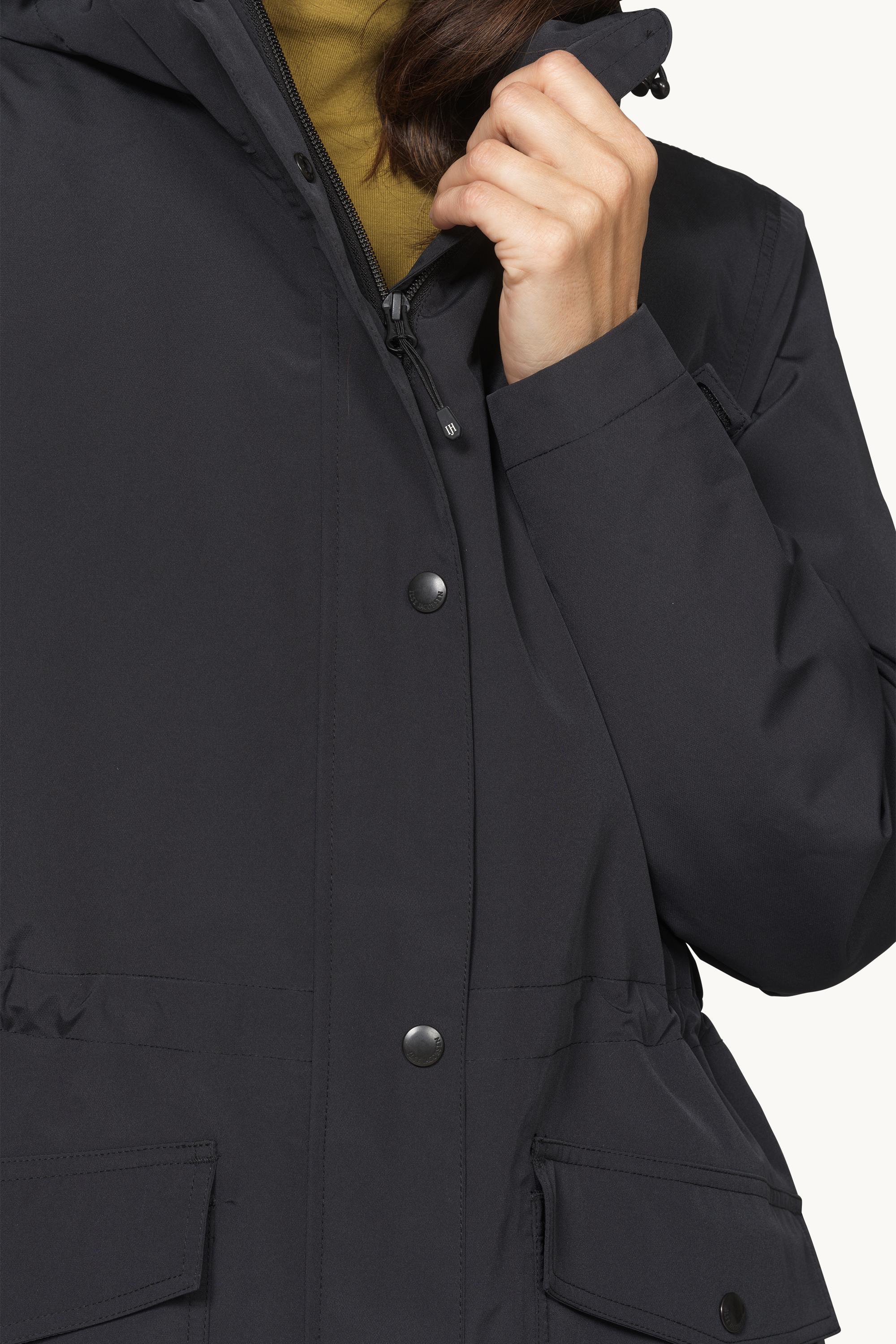 Padded Raincoat - Black