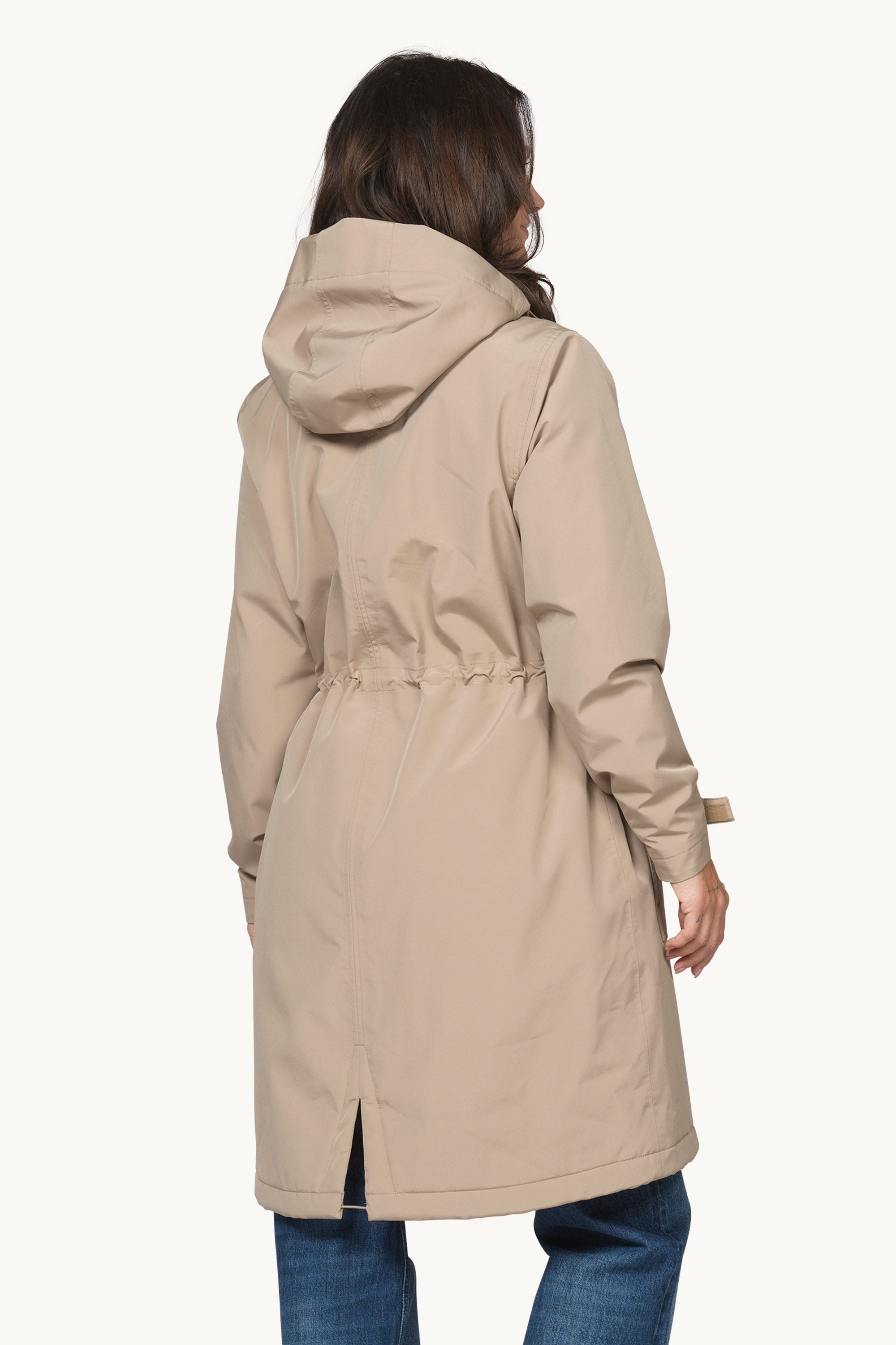 Padded Raincoat - Greige