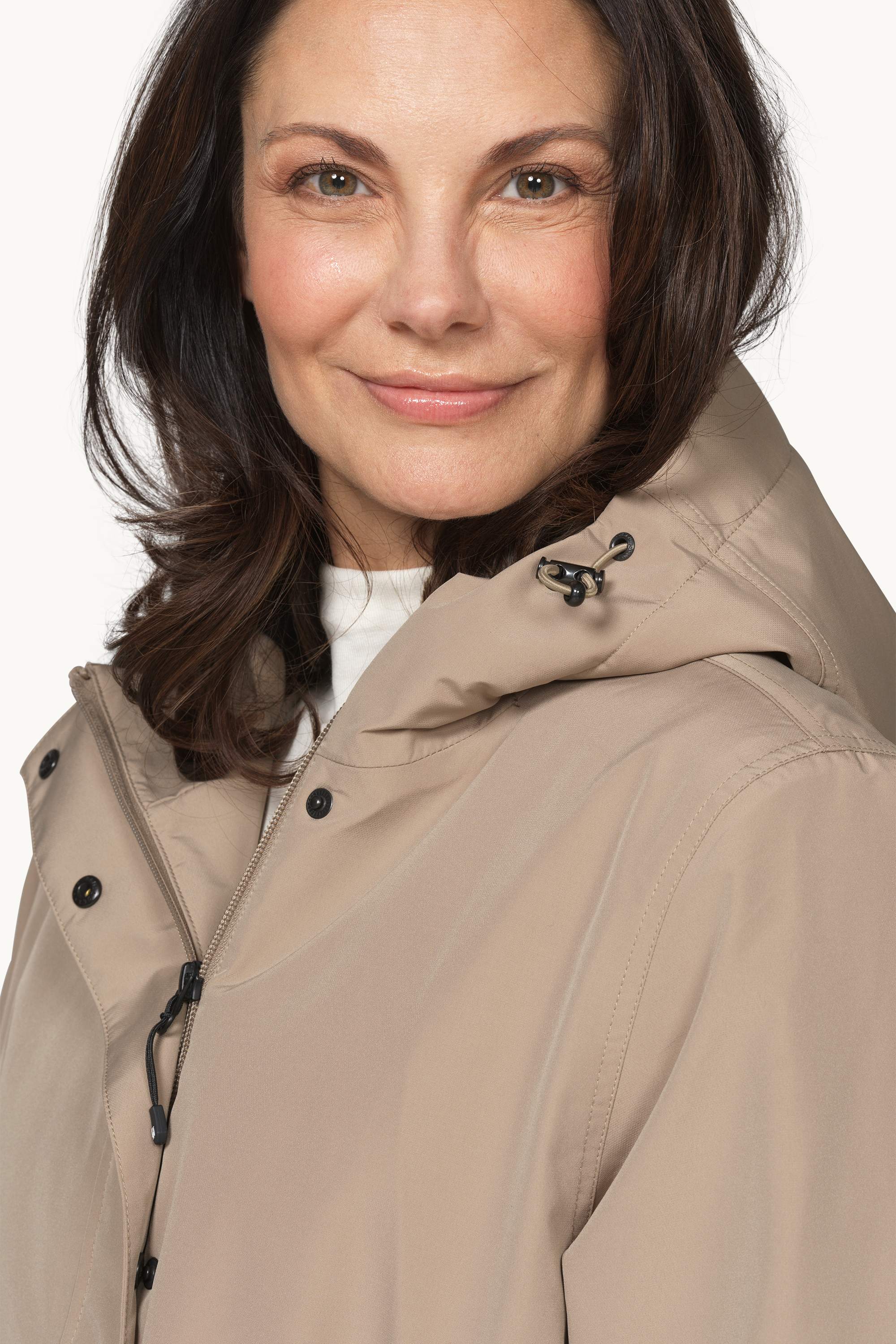 Padded Raincoat - Greige