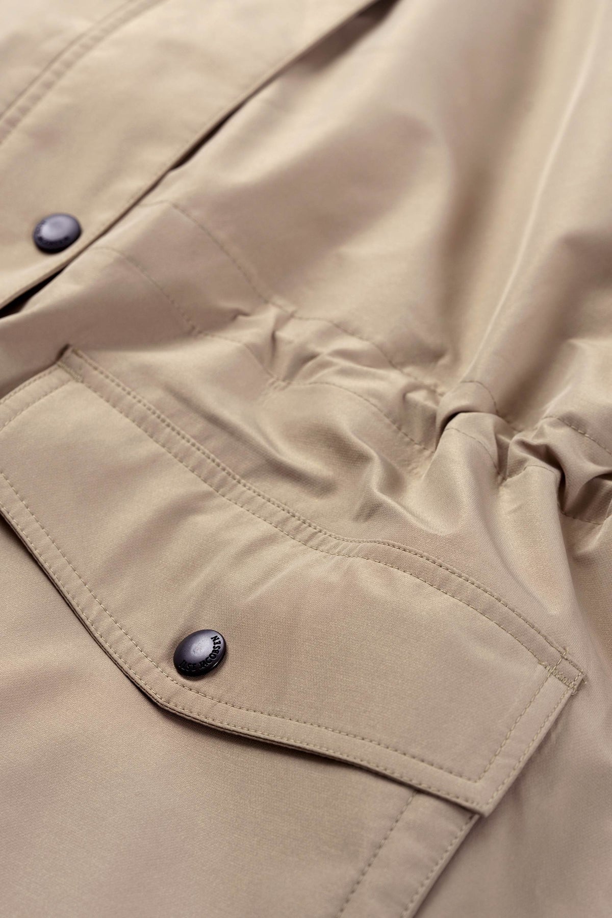 Padded Raincoat - Greige