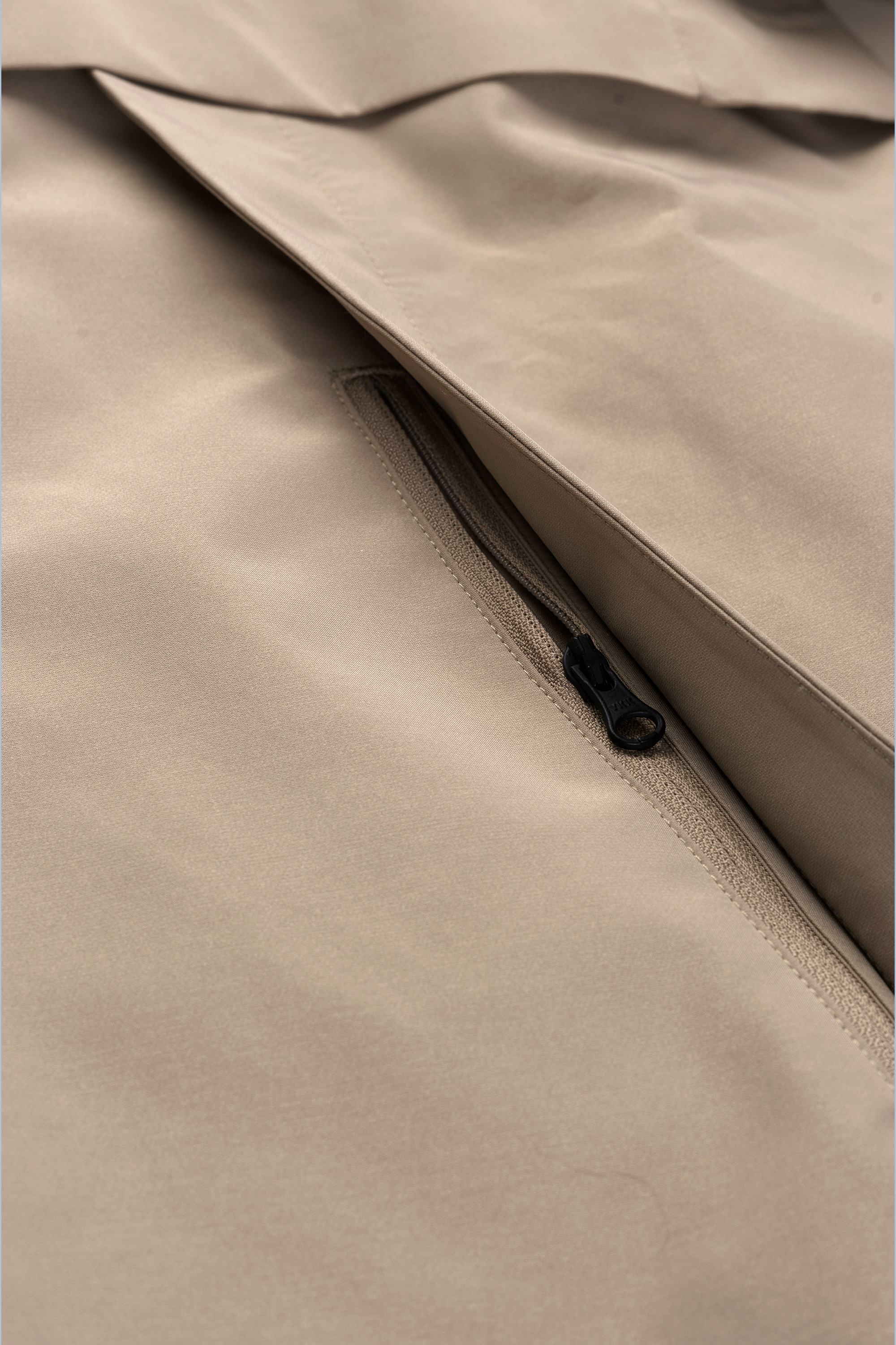 Padded Raincoat - Greige