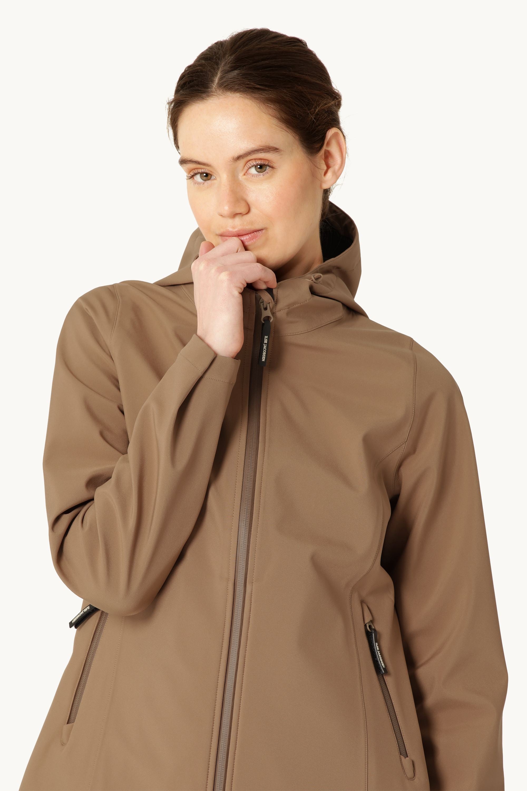 Short Softshell Raincoat - Mocca