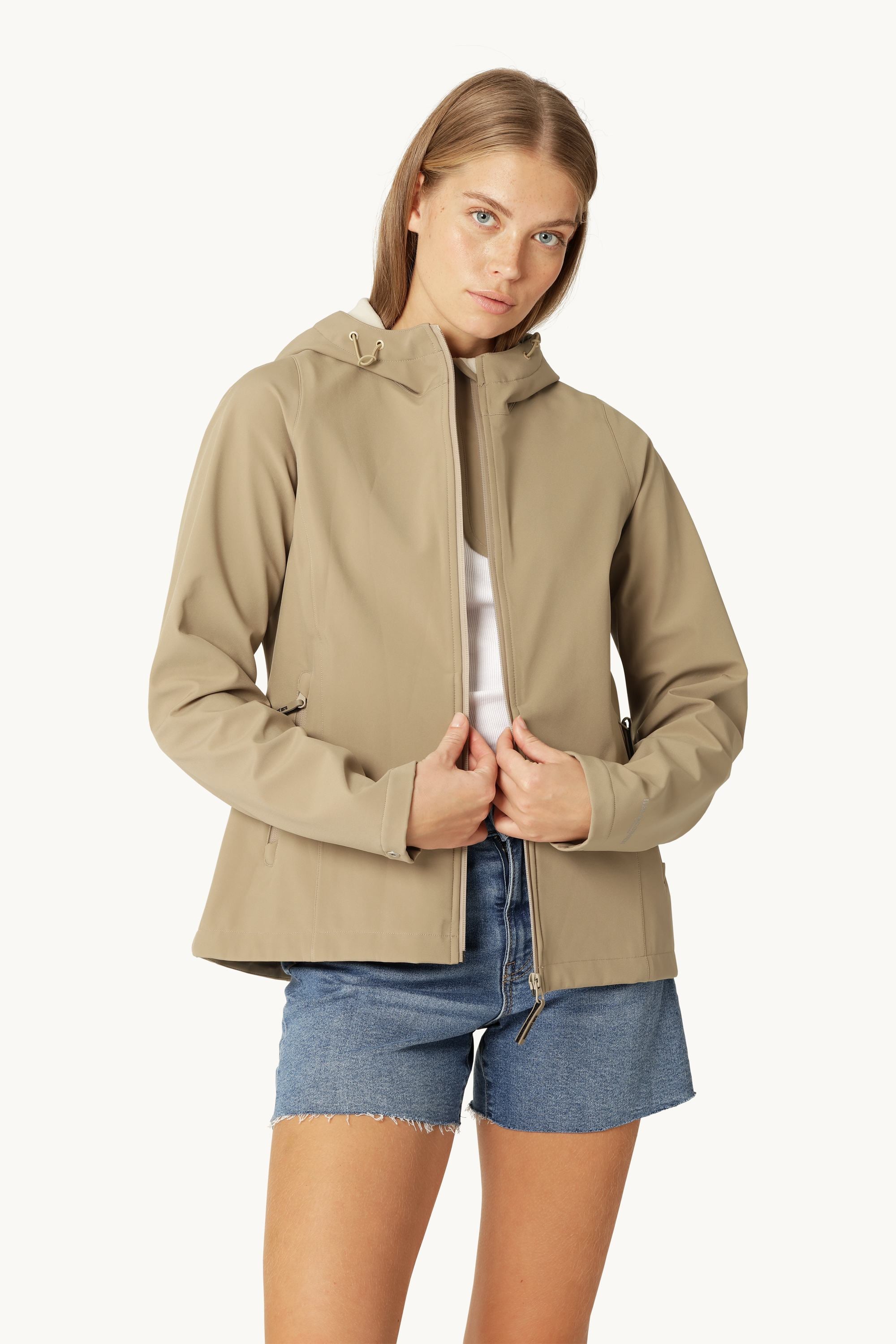 Imperméable Softshell Court - Greige