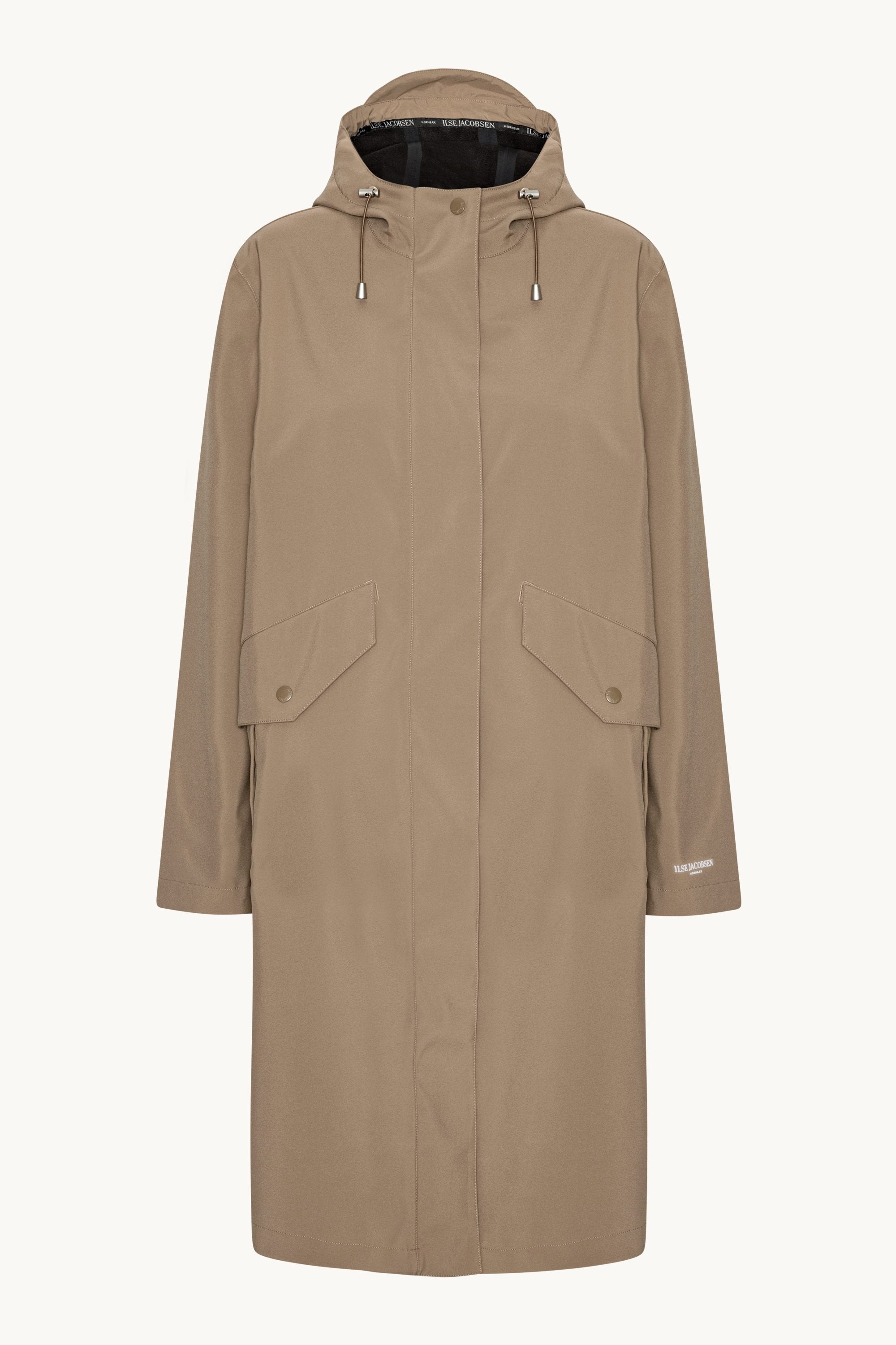 Long Softshell Raincoat - Greige