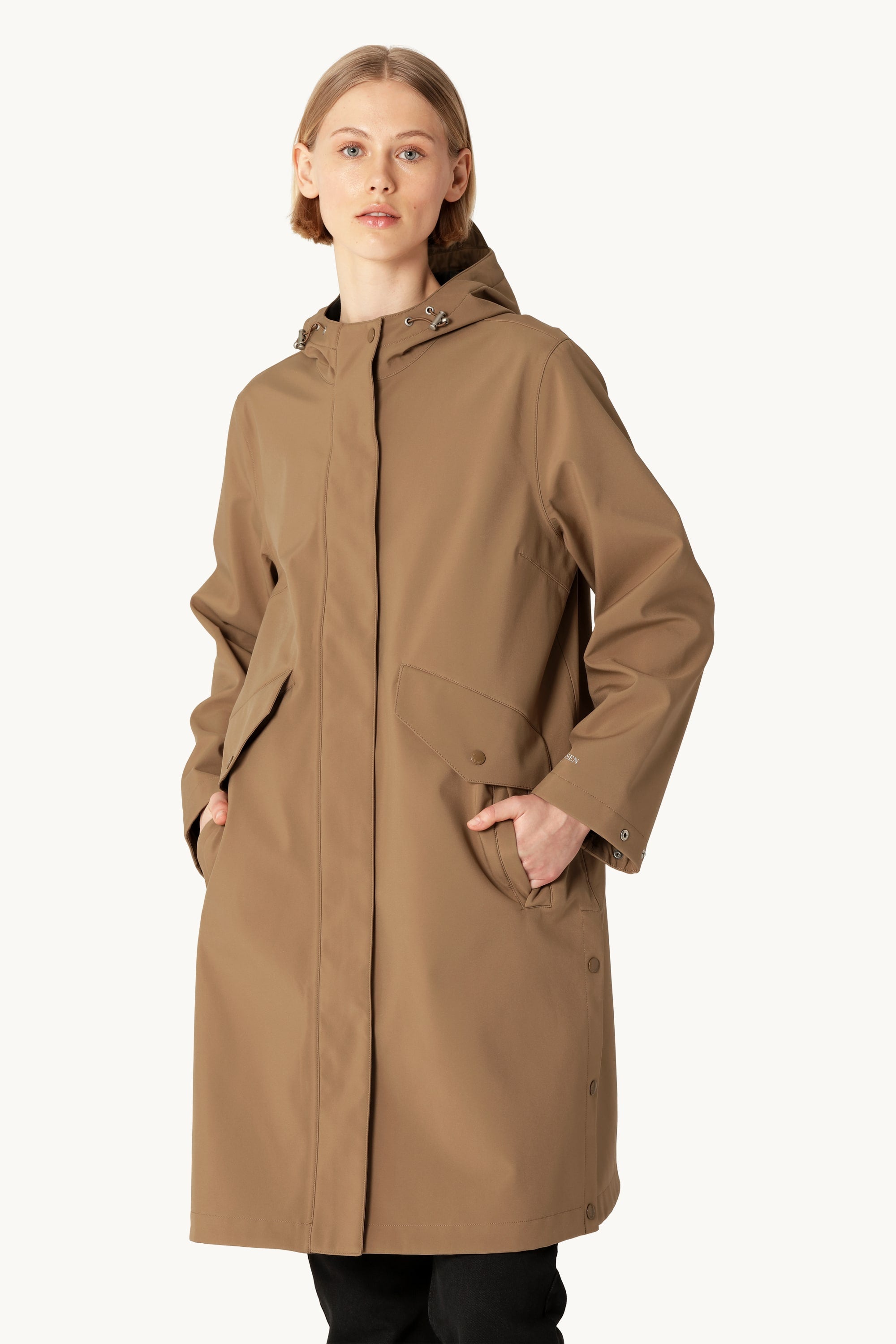Long Softshell Raincoat - Mocca