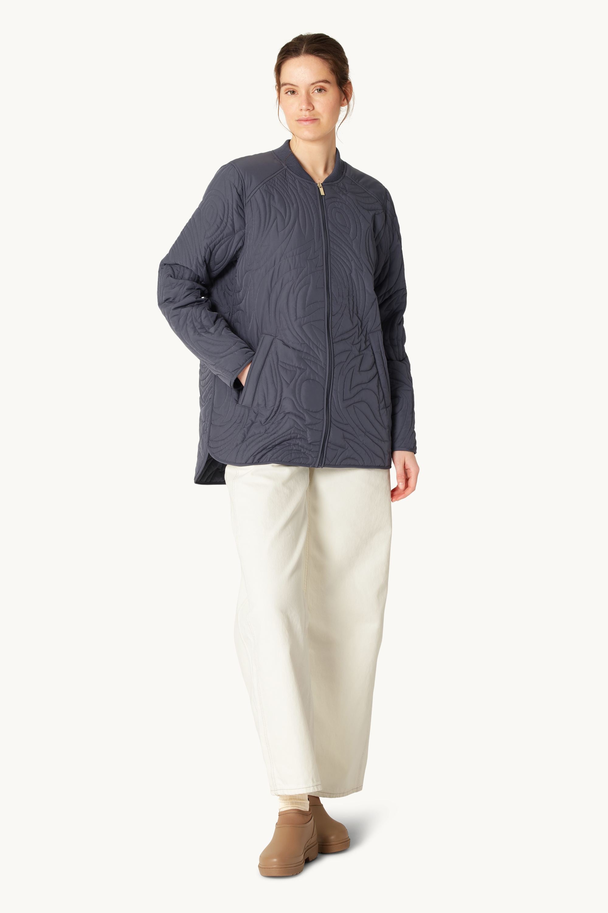 Veste Matelassée Courte - Ombre Blue