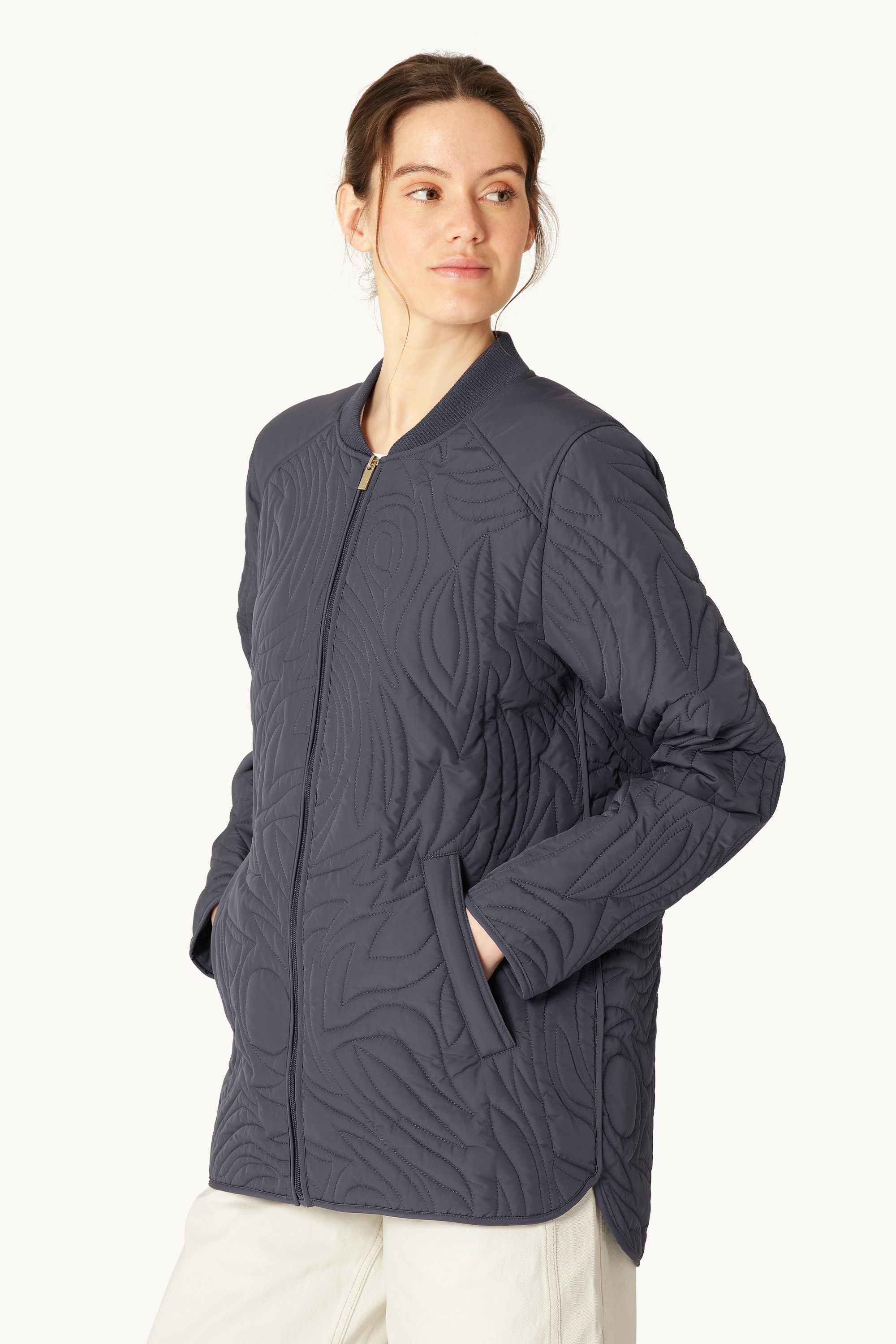 Veste Matelassée Courte - Ombre Blue