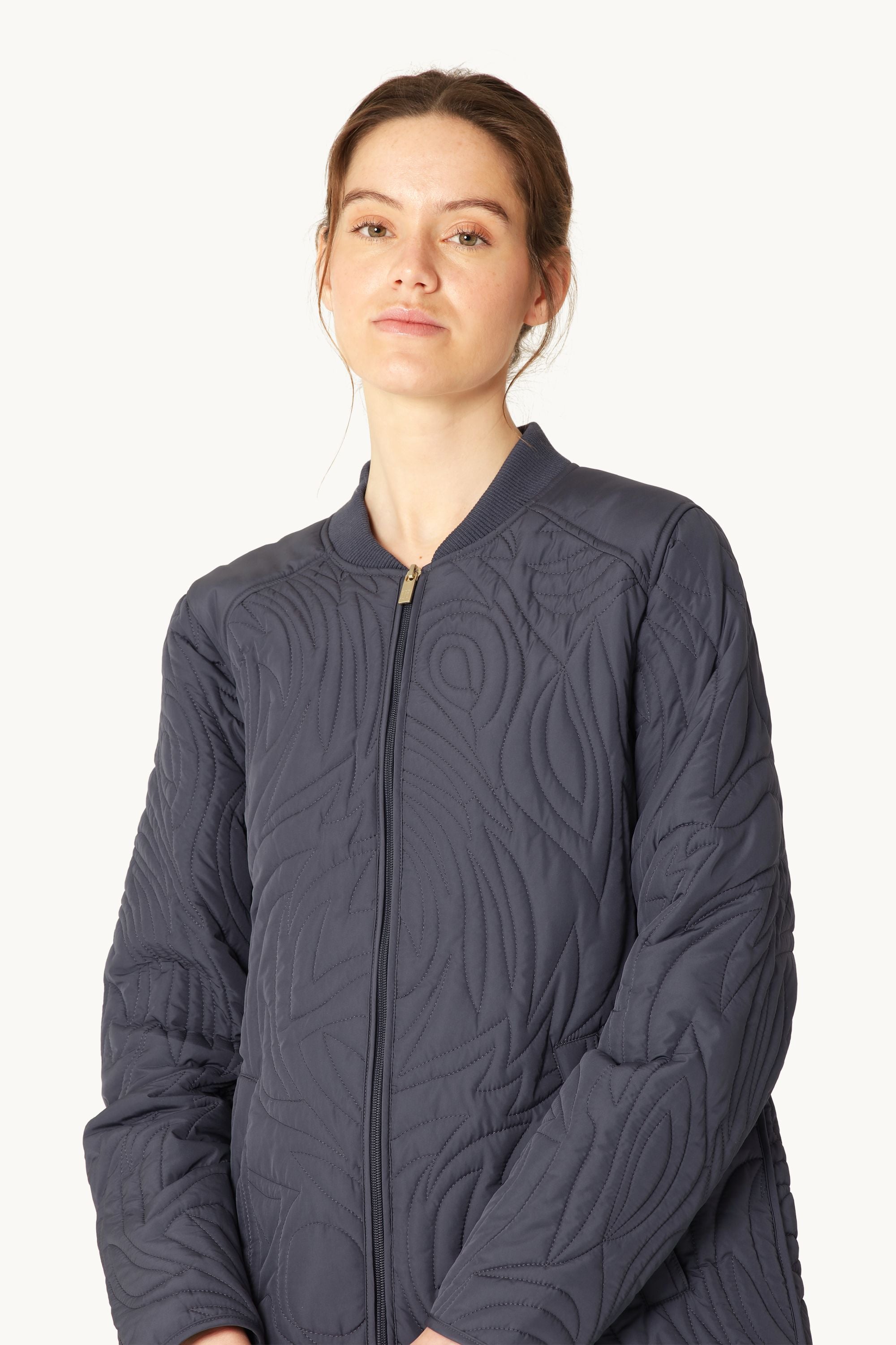 Veste Matelassée Courte - Ombre Blue