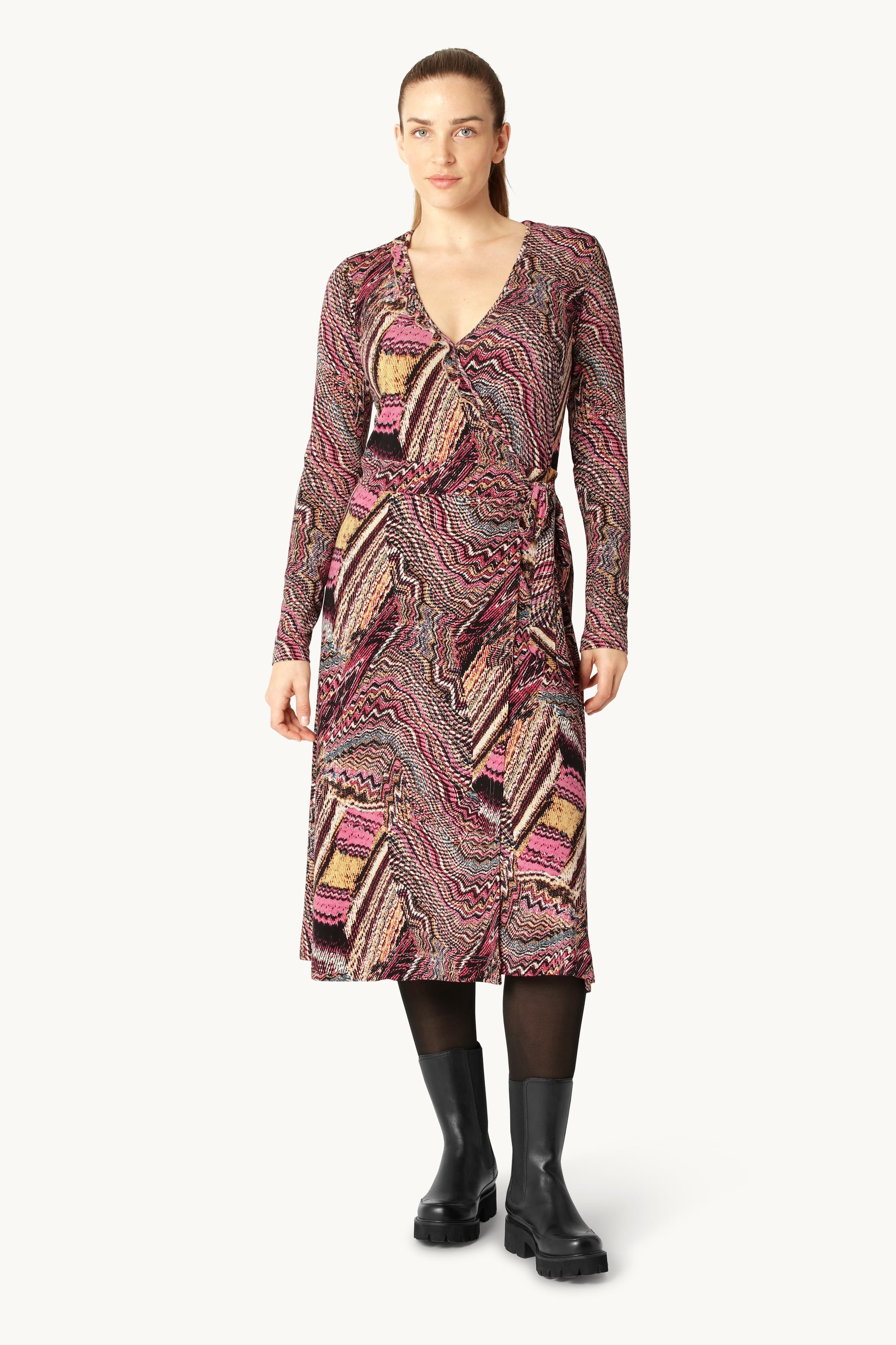 Robe portefeuille coquillage Elisa - Rose rosé