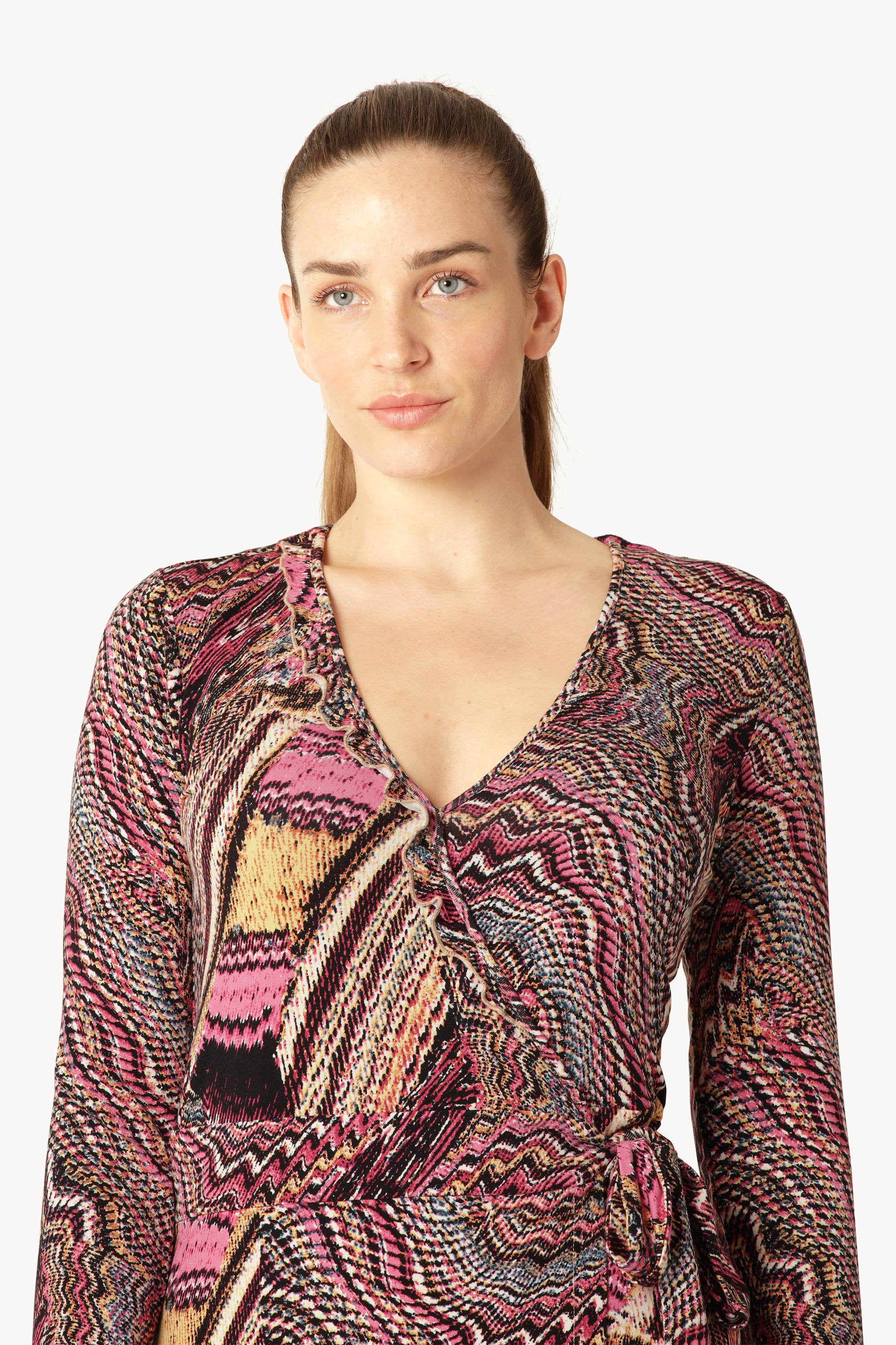 Robe portefeuille coquillage Elisa - Rose rosé