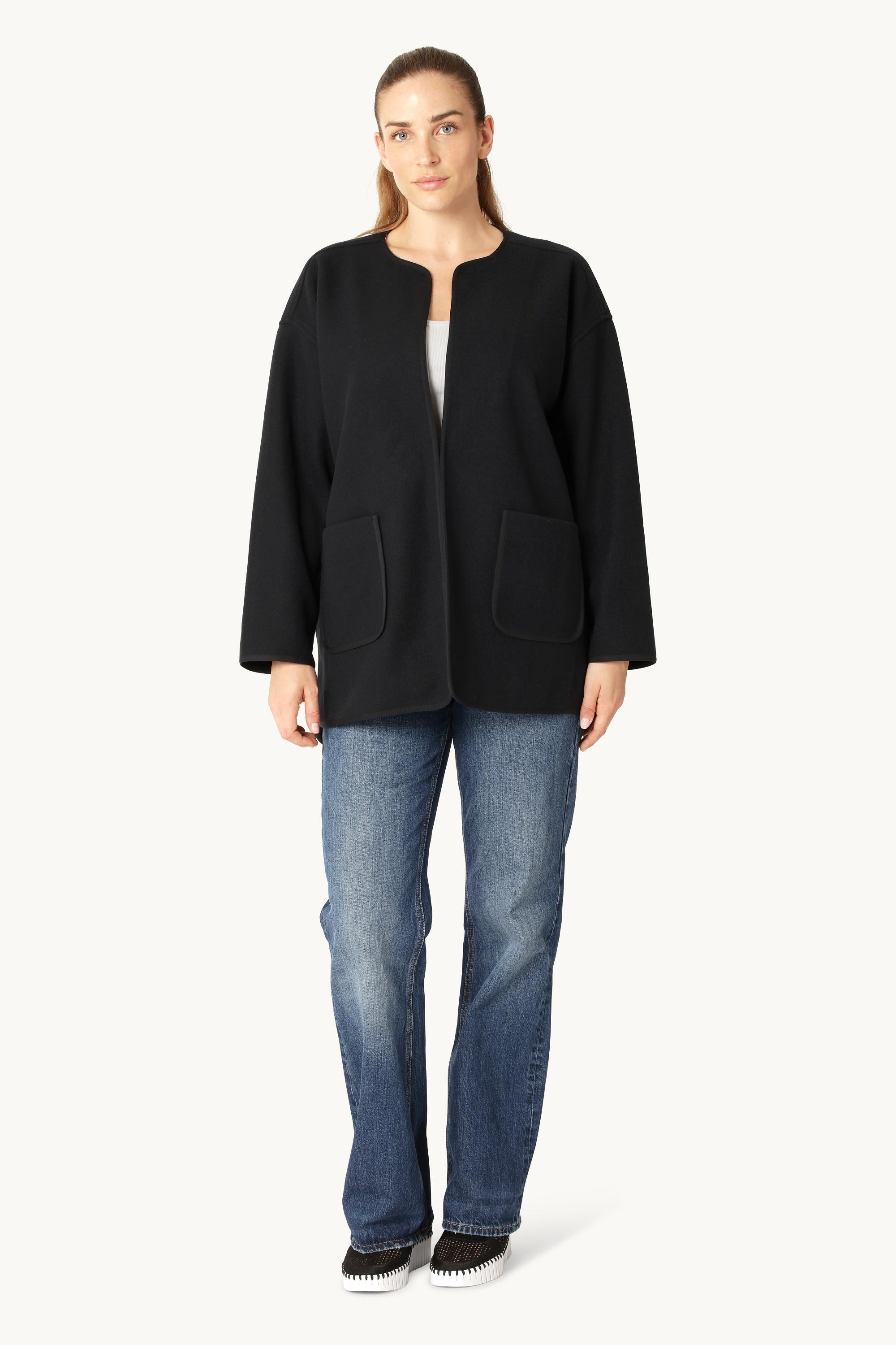 Felted Casual Jacket - Dark Indigo