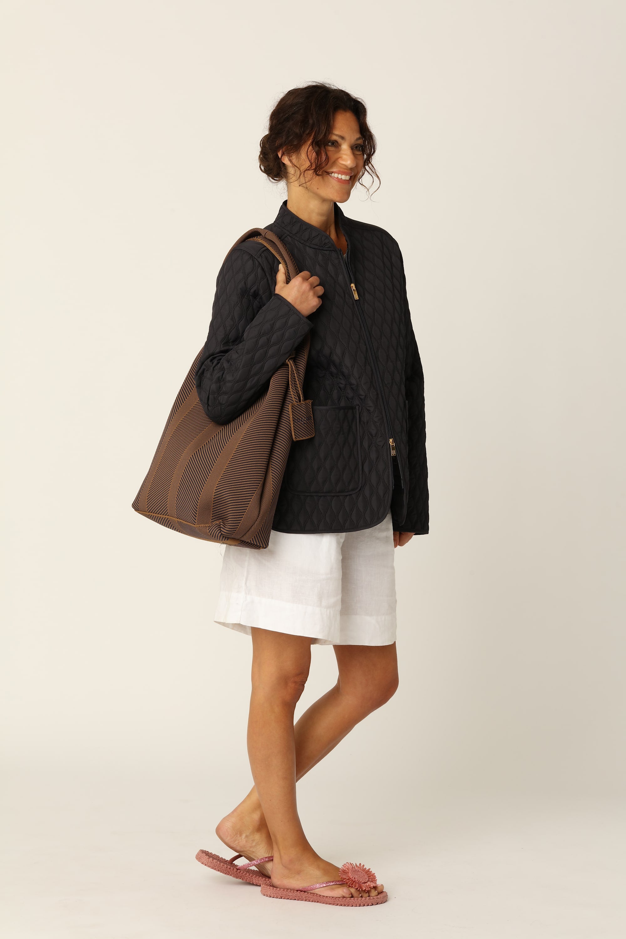 Knitted Bag - Dark Indigo Buckthorn Brown