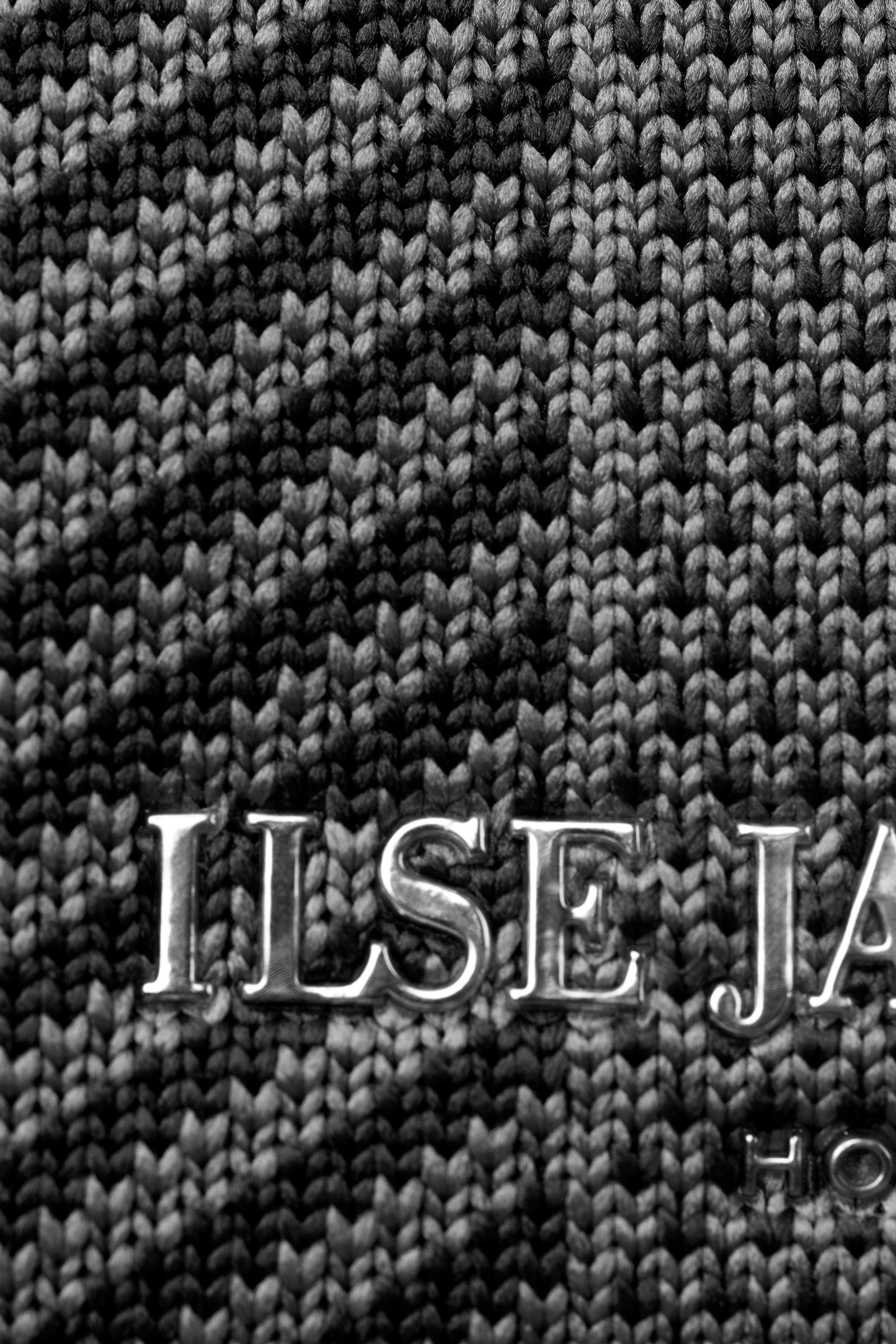 Knitted Makeup Bag - Black Gun metal