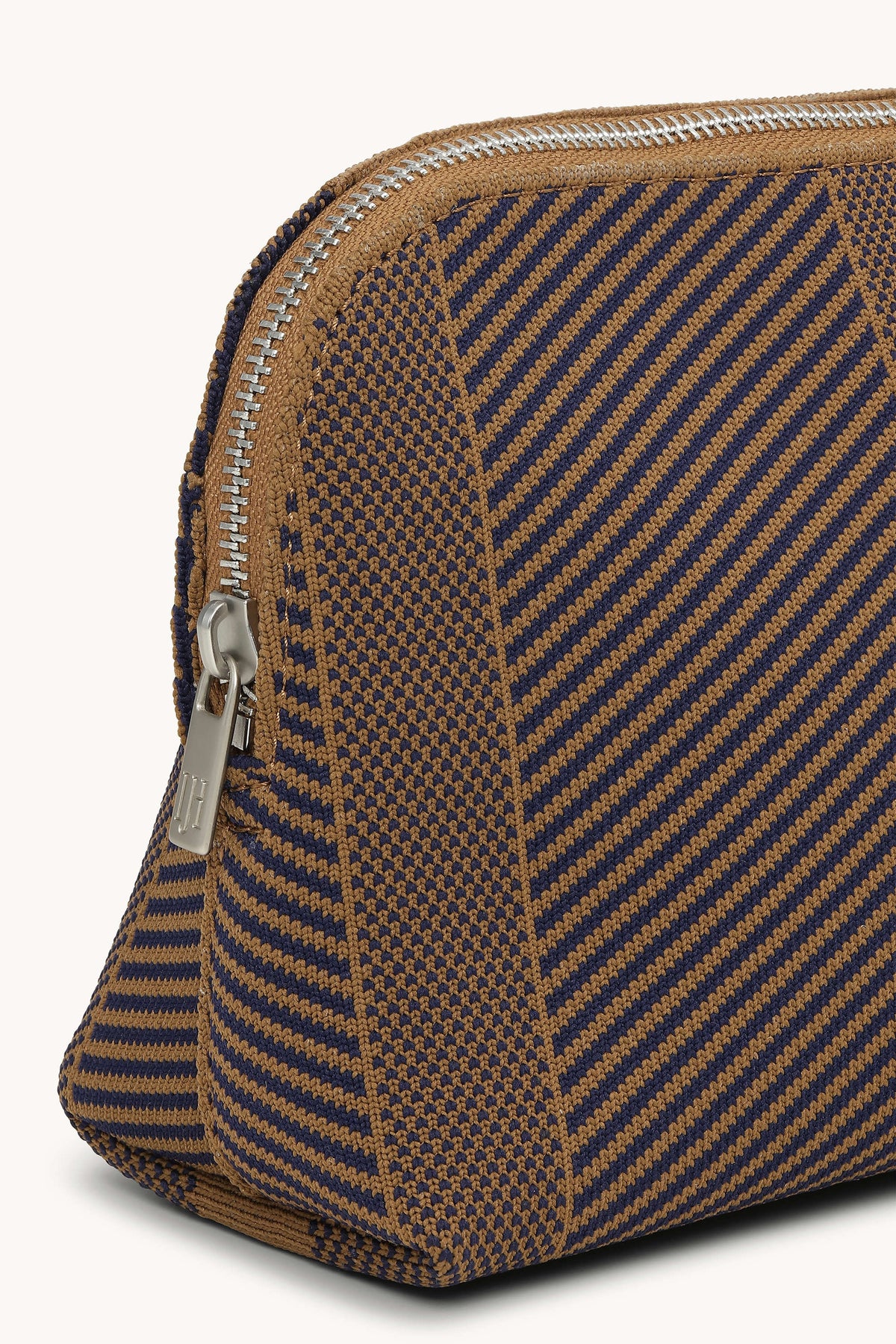 Knitted Makeup Bag - Dark Indigo Buckthorn Brown