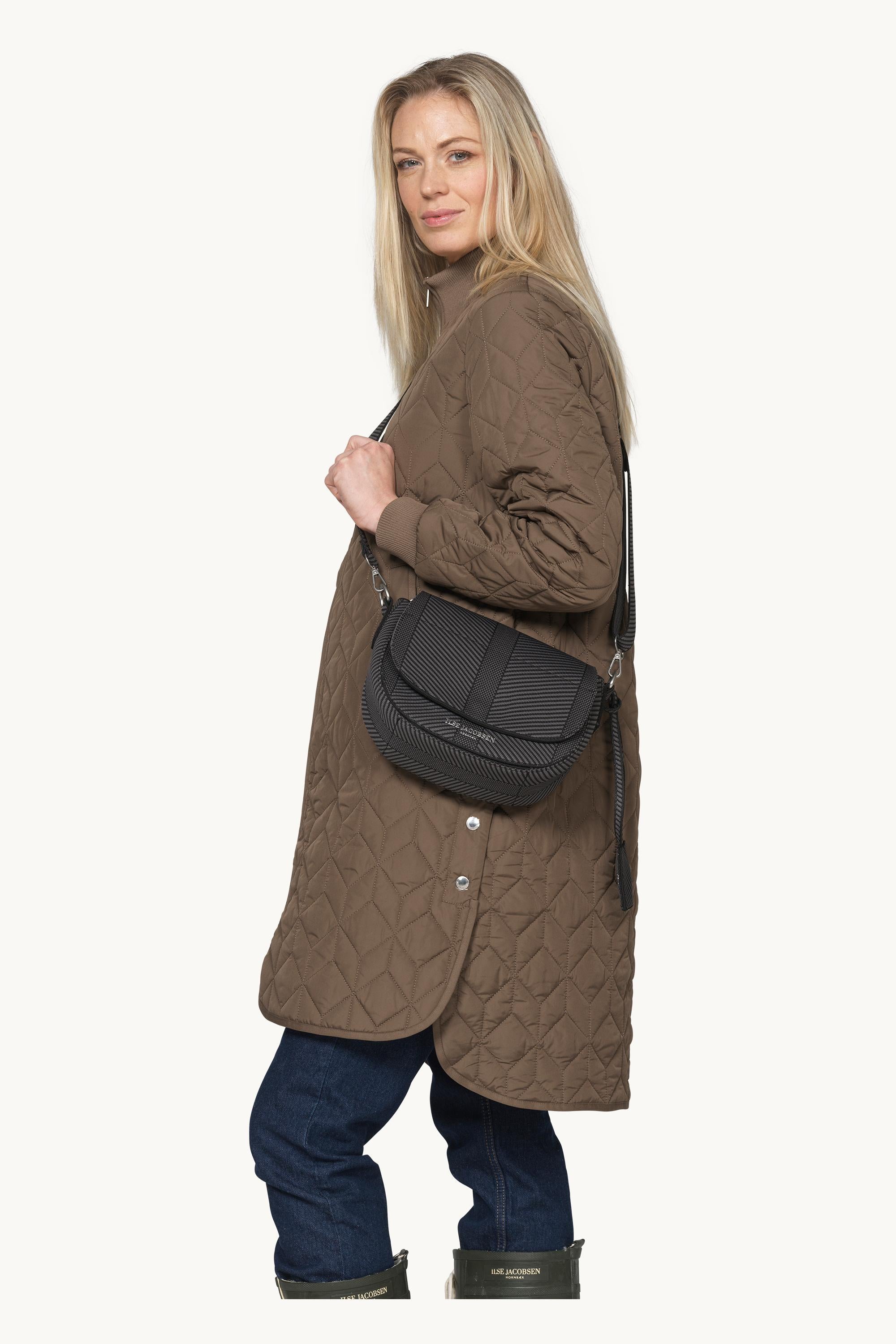 Knitted Crossbody Bag - Black Gun metal