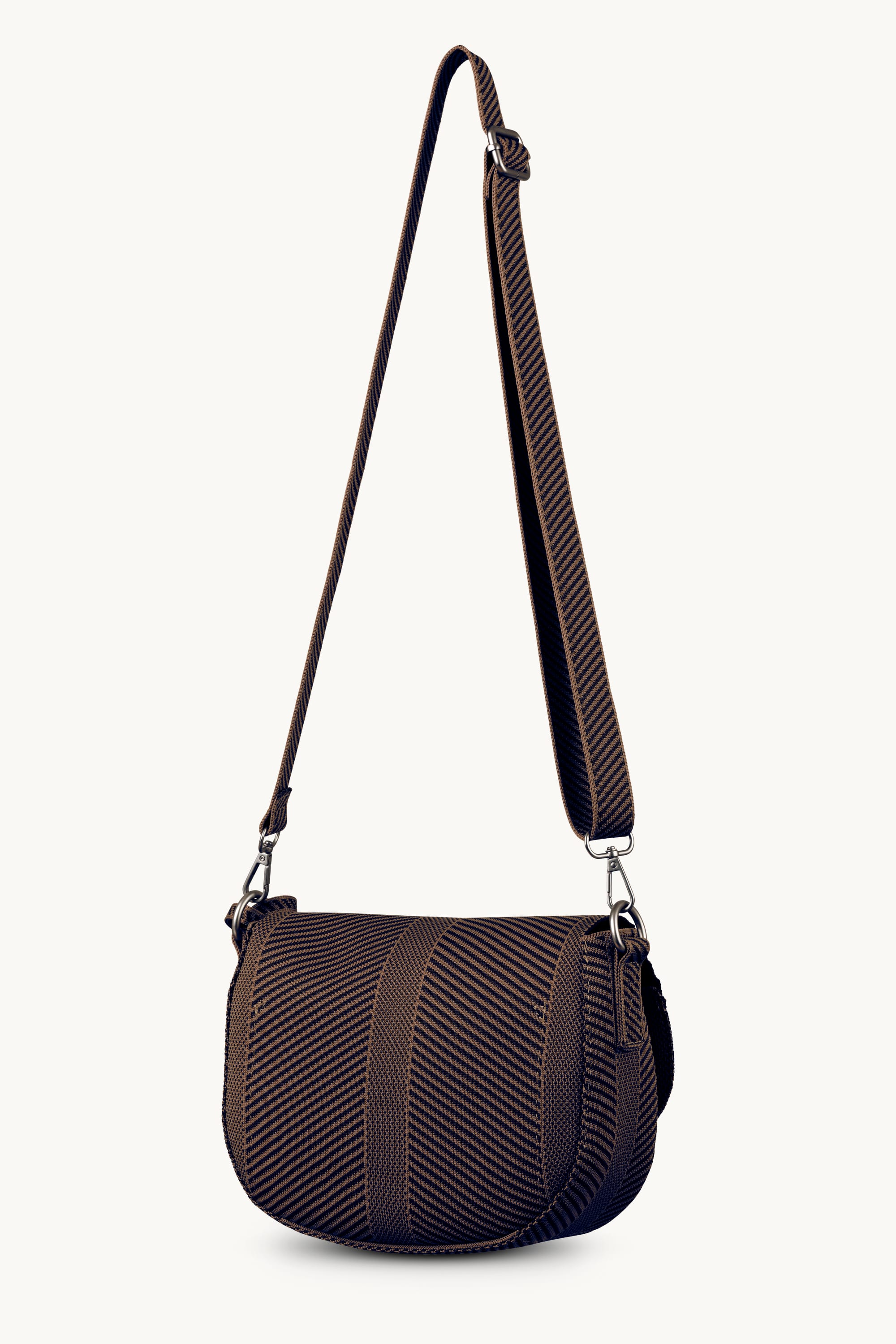 Knitted Crossbody Bag - Dark Indigo Buckthorn Brown