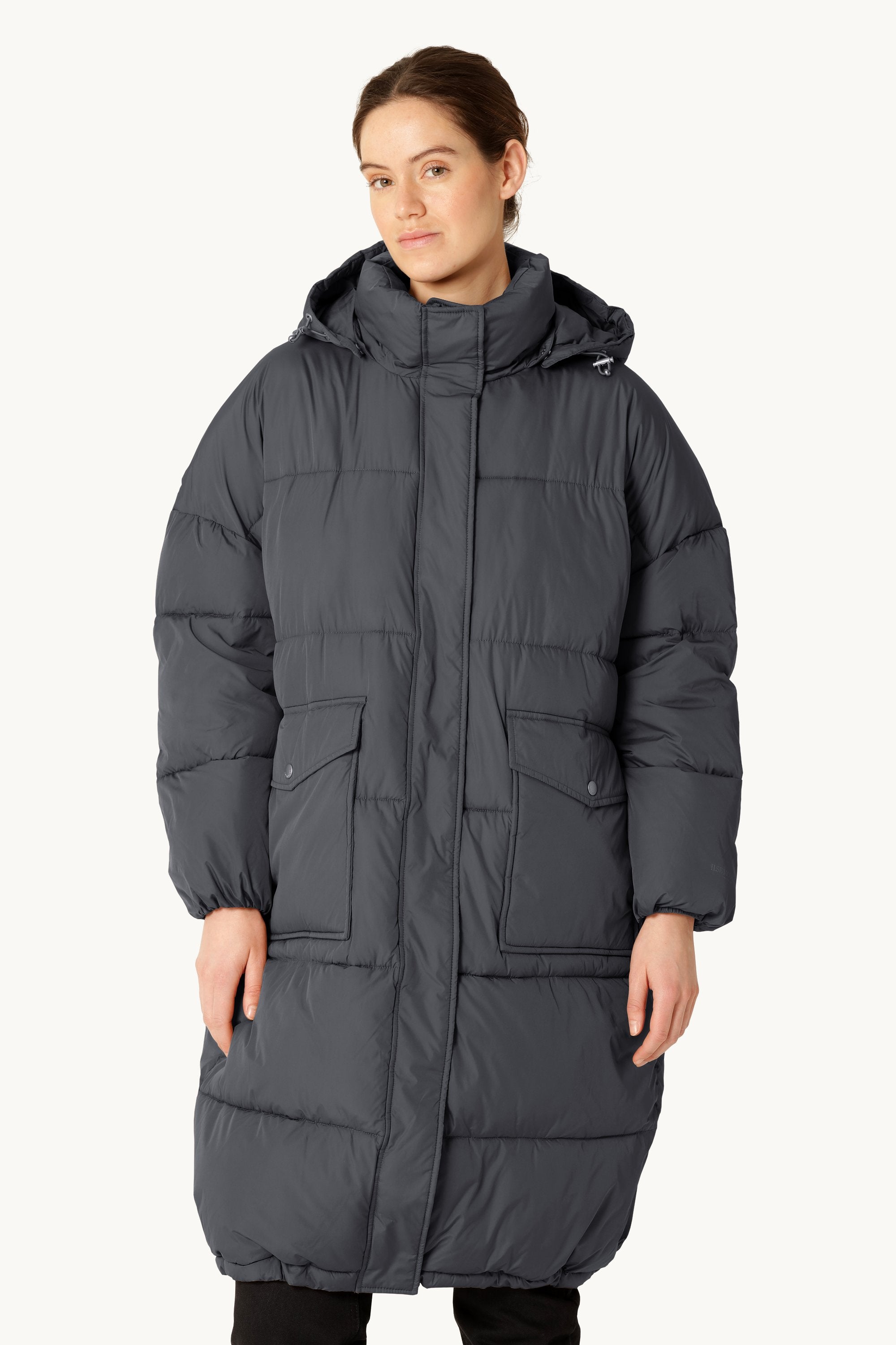 Long Padded Coat - Ombre Blue