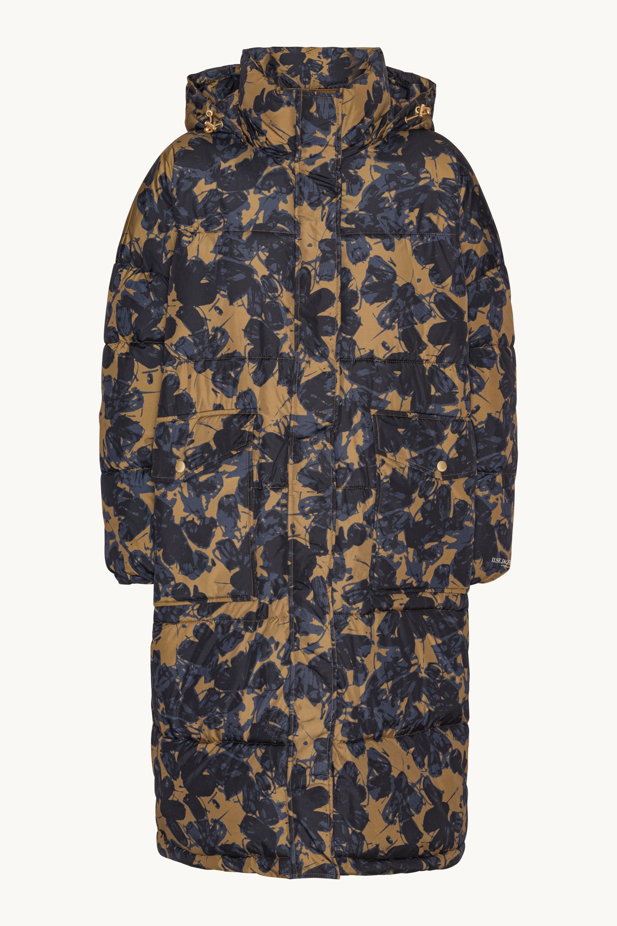 Long Padded Coat - Beige Butterfly