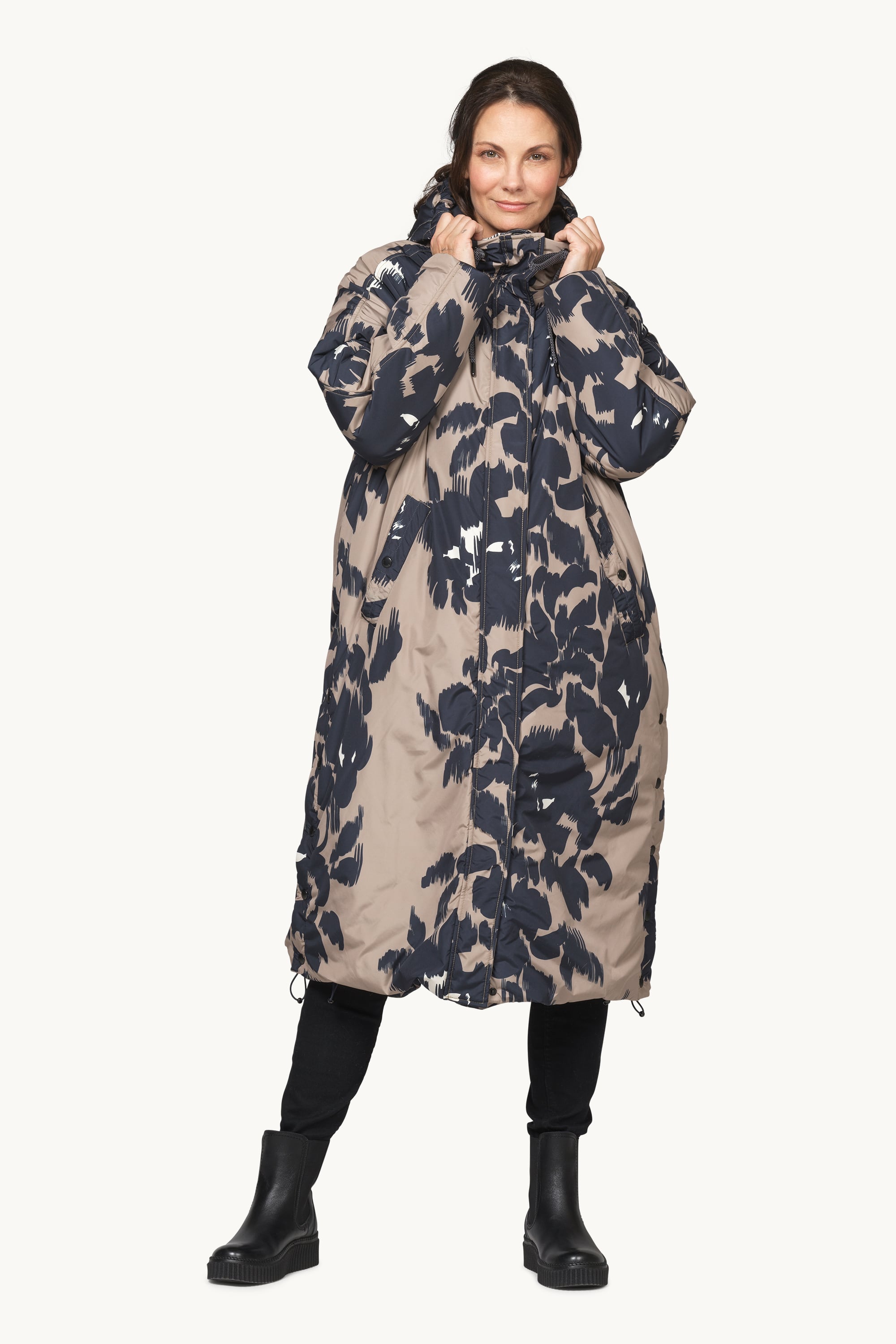 Long Padded Coat - Floral Decors