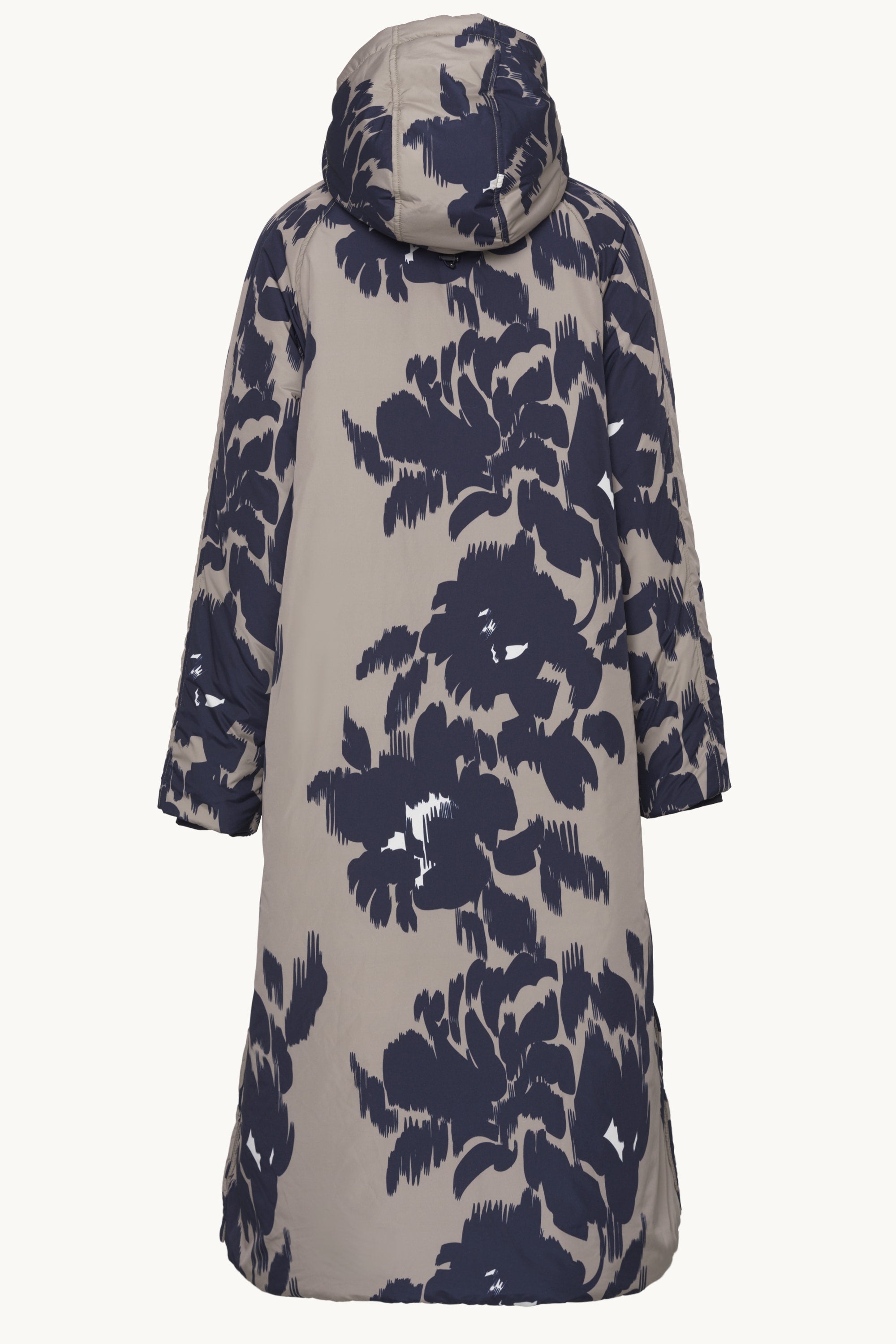 Long Padded Coat - Floral Decors