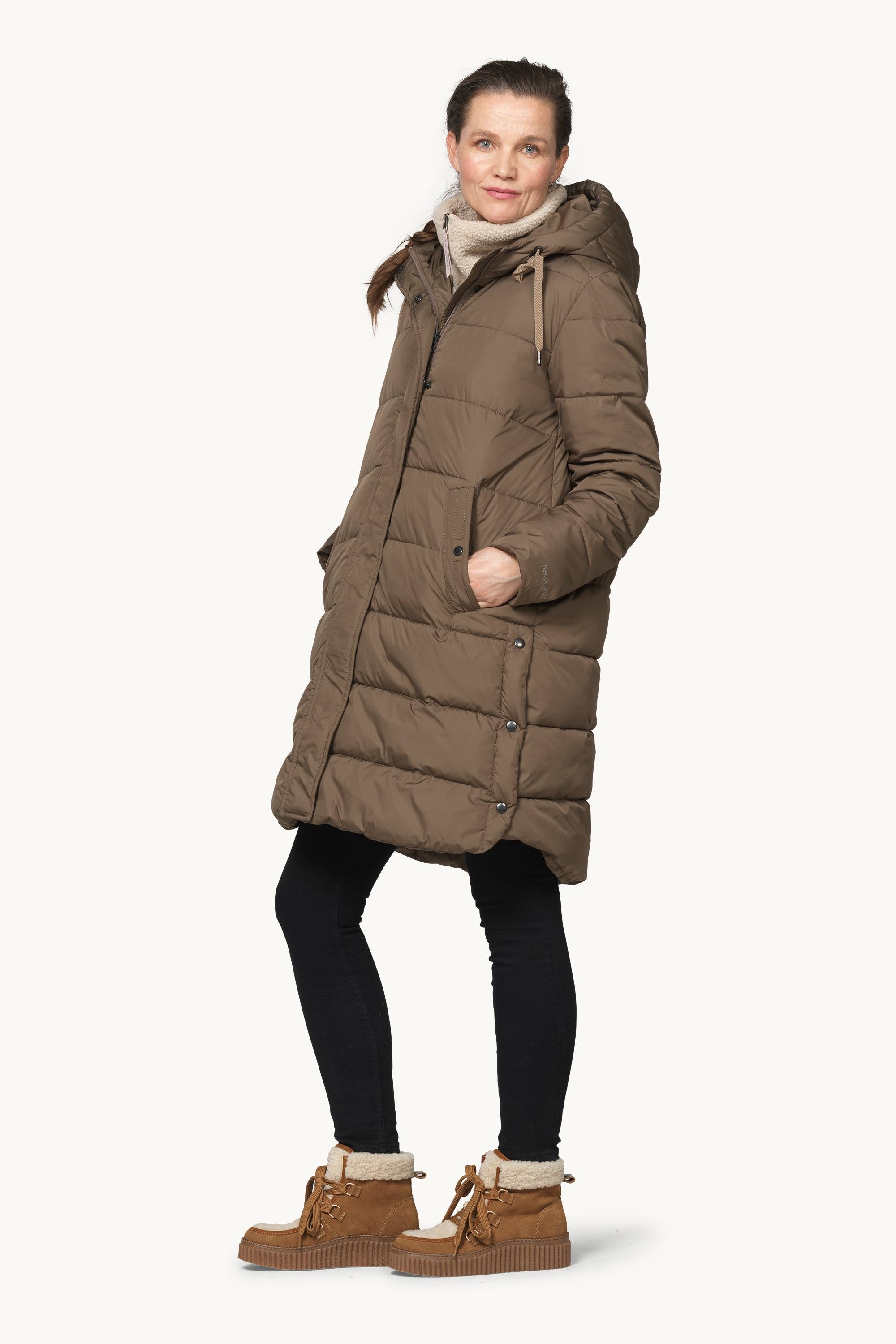 Padded Coat - Mud
