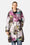 Long Quilt Coat - Artistic Flower Print