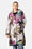Long Quilt Coat - Artistic Flower Print