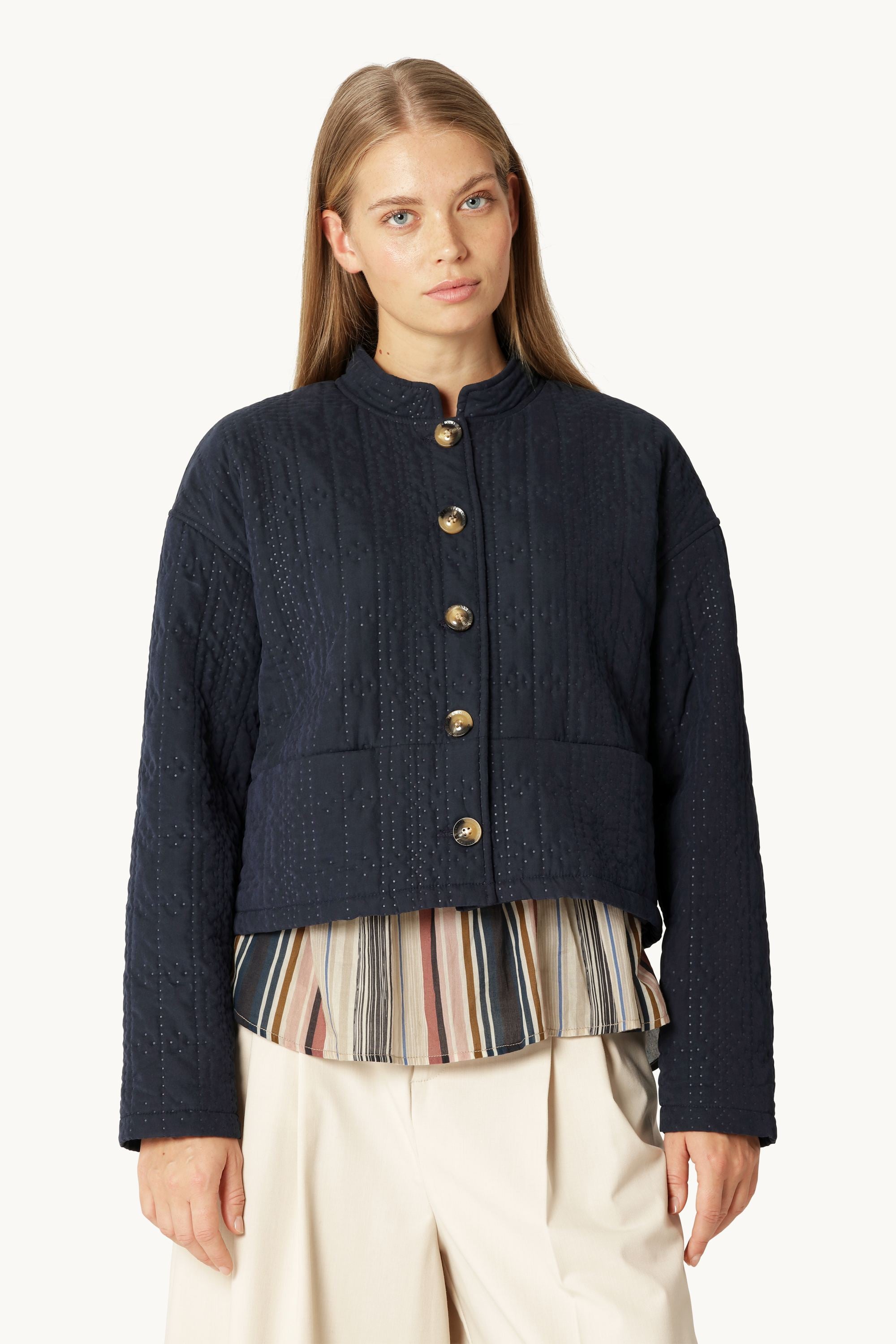 Veste Matelassée Courte - Dark Indigo