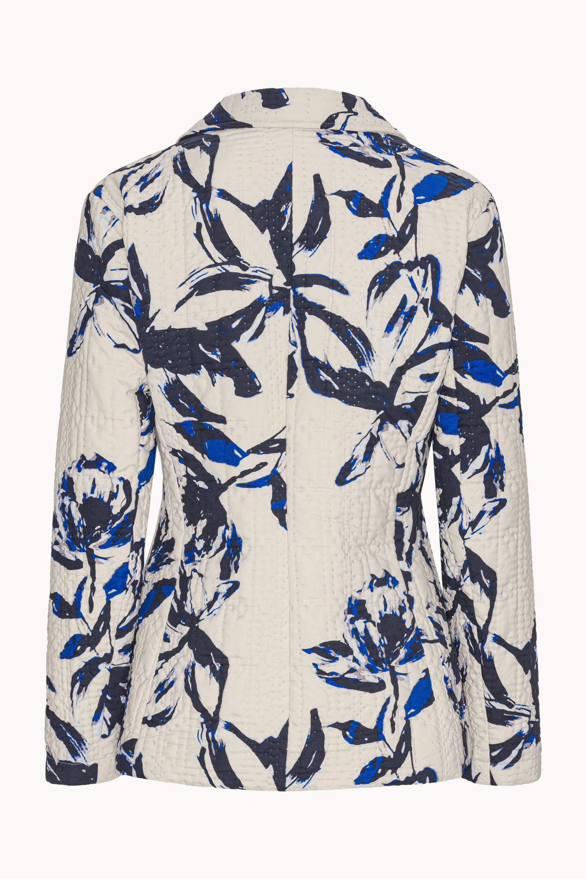 Blazer Matelassé - Beige Artsy Stroke Flower