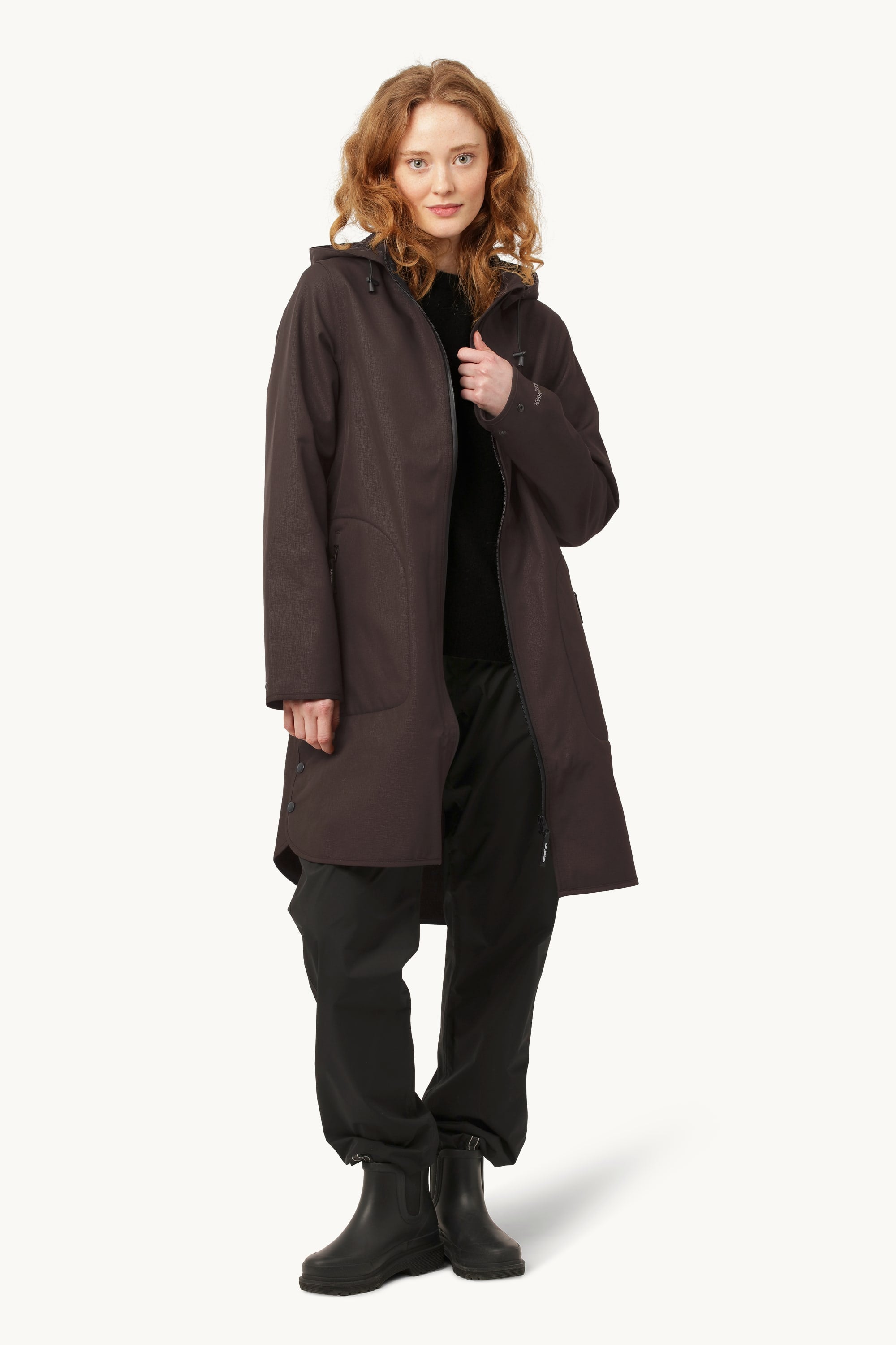 Softshell Raincoat A-line - Black