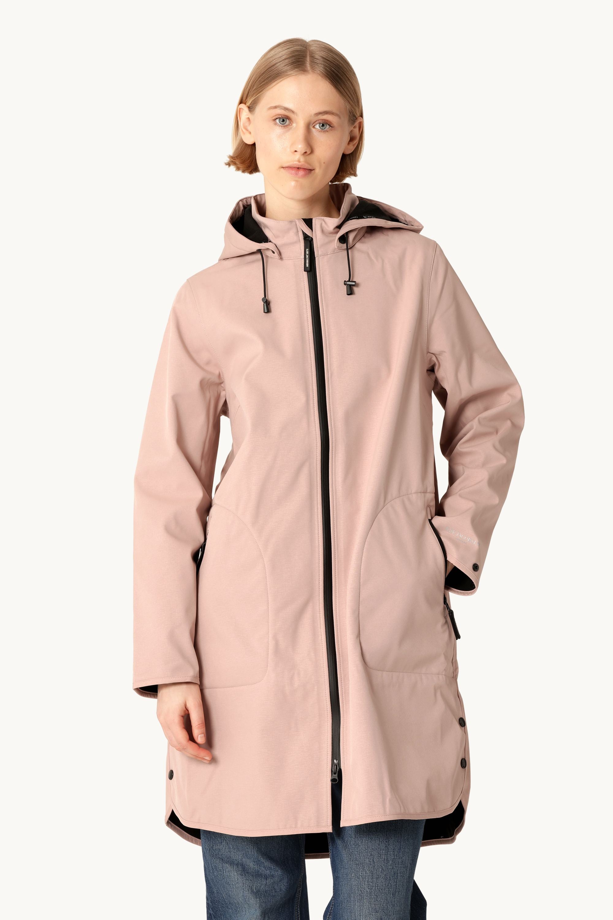 Softshell Raincoat A-line - Adobe Rose