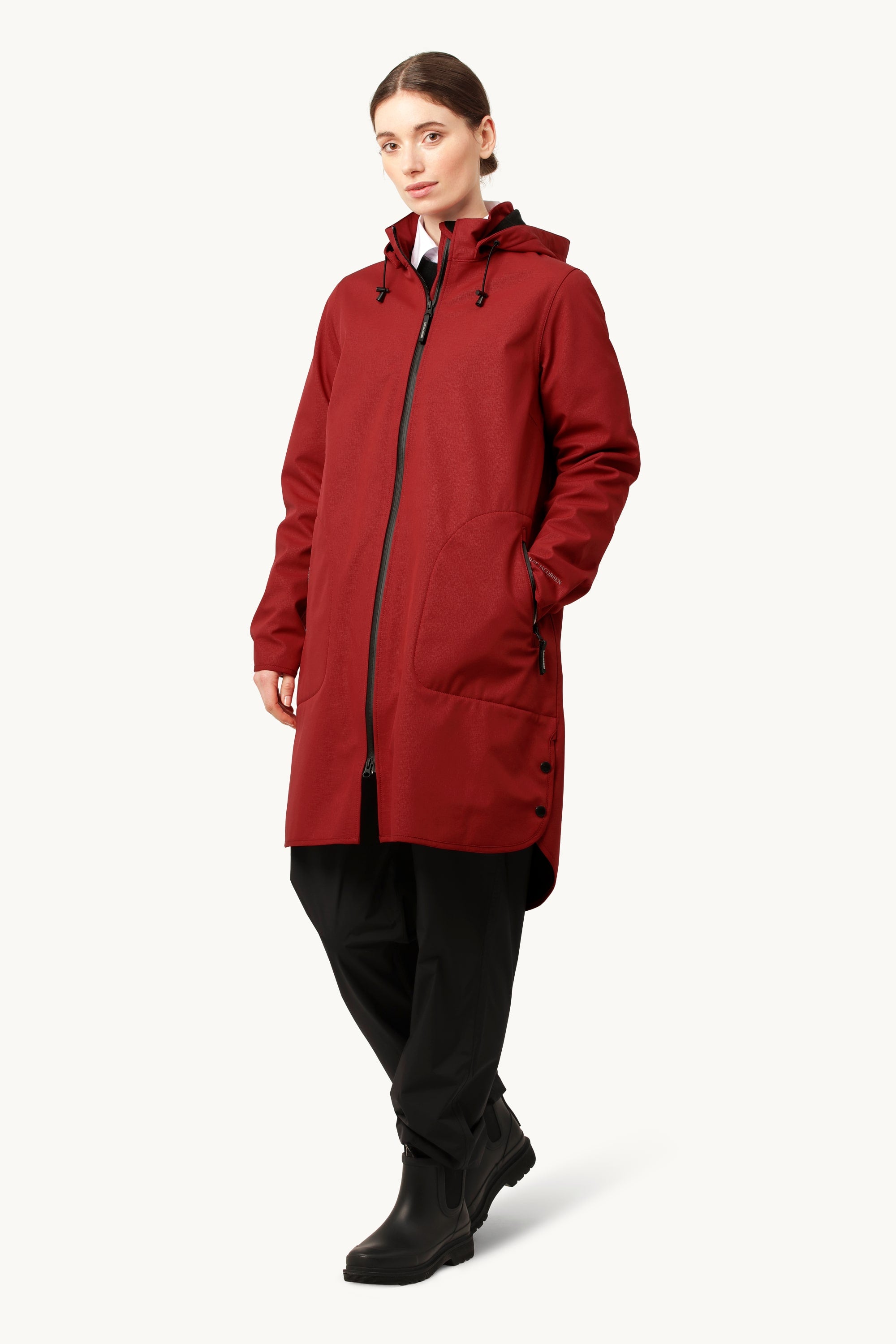 Softshell Raincoat A-line - Rhubarb