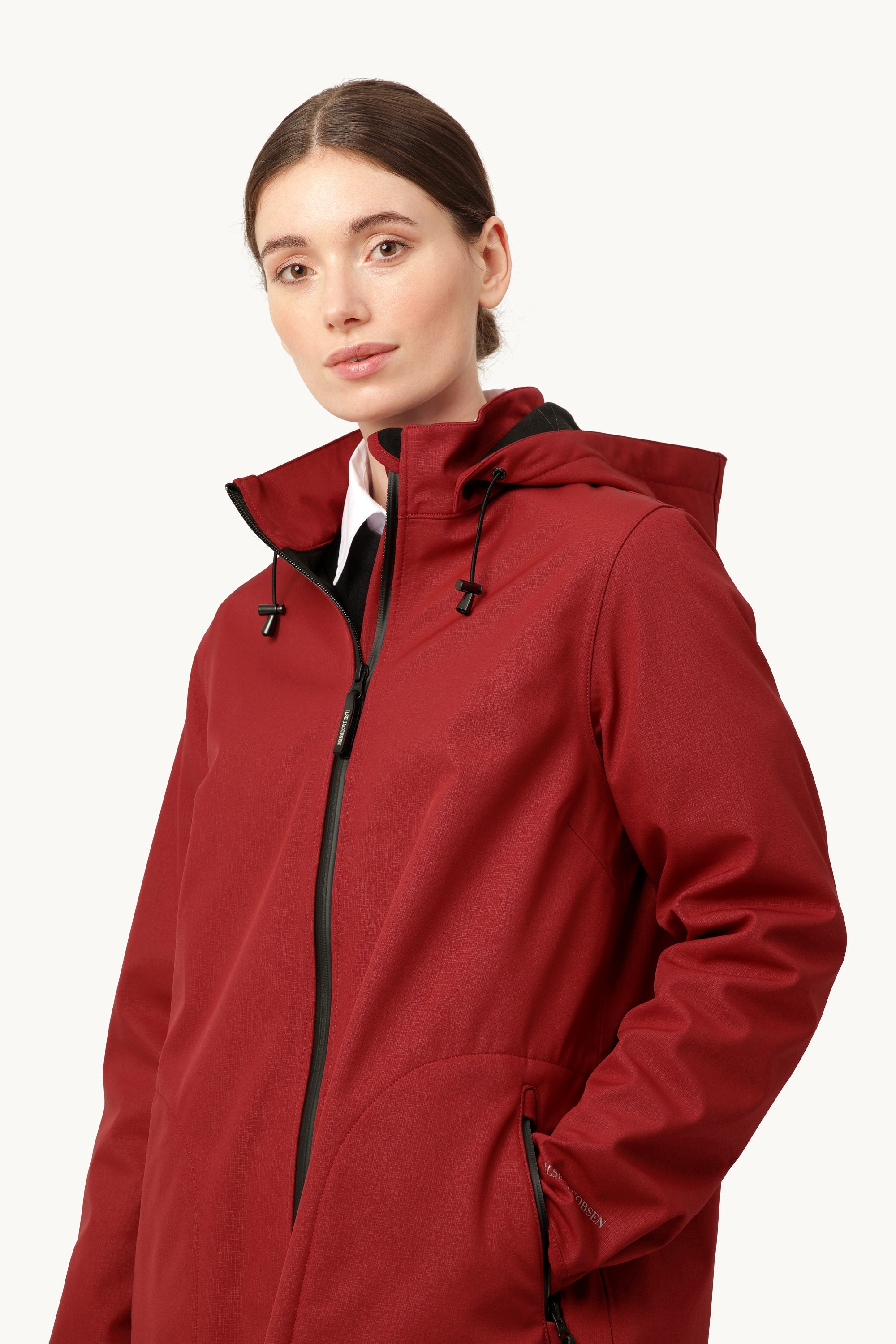 Softshell Raincoat A-line - Rhubarb