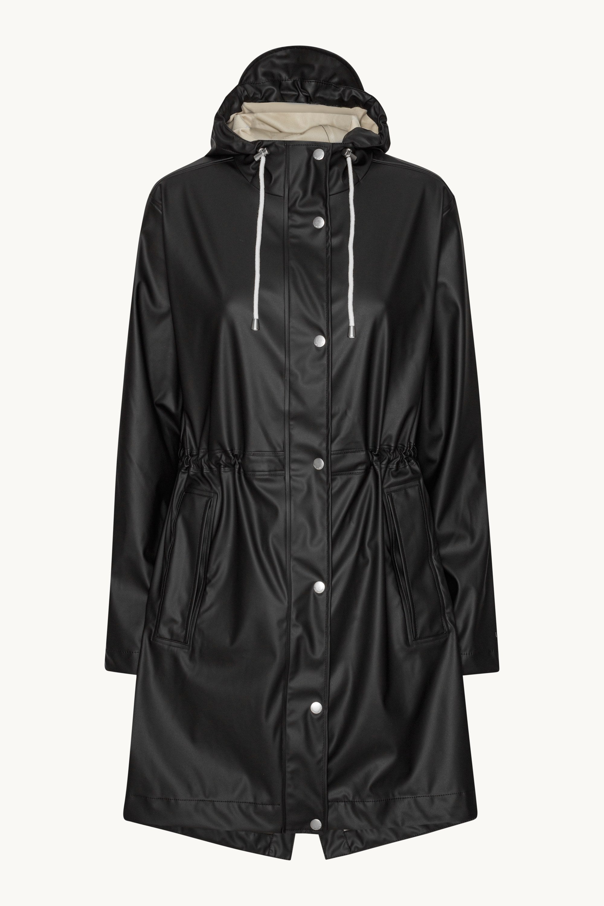 Long Parka Rain Jacket - Black Beauty