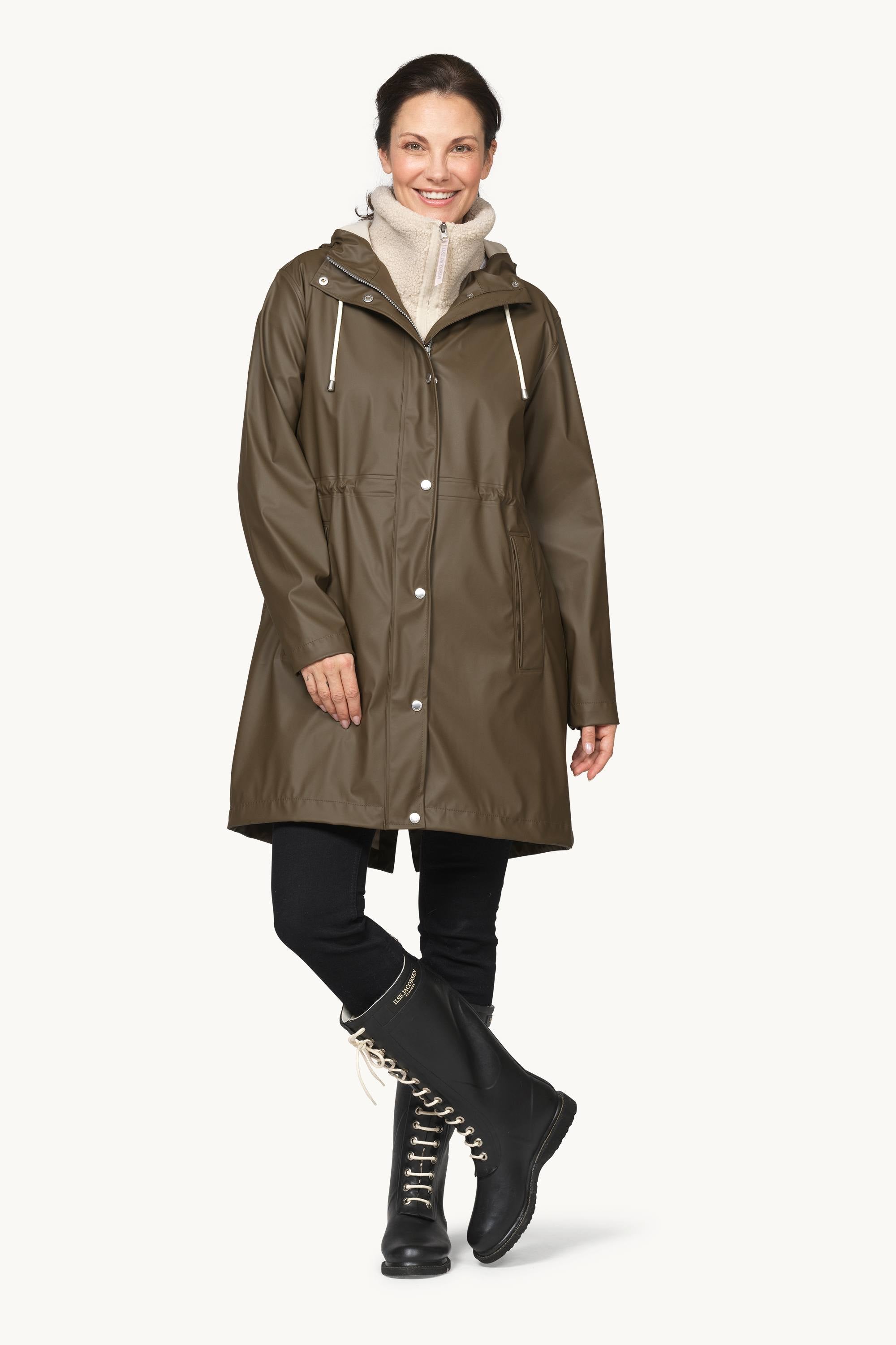 Long Parka Rain Jacket - Wren
