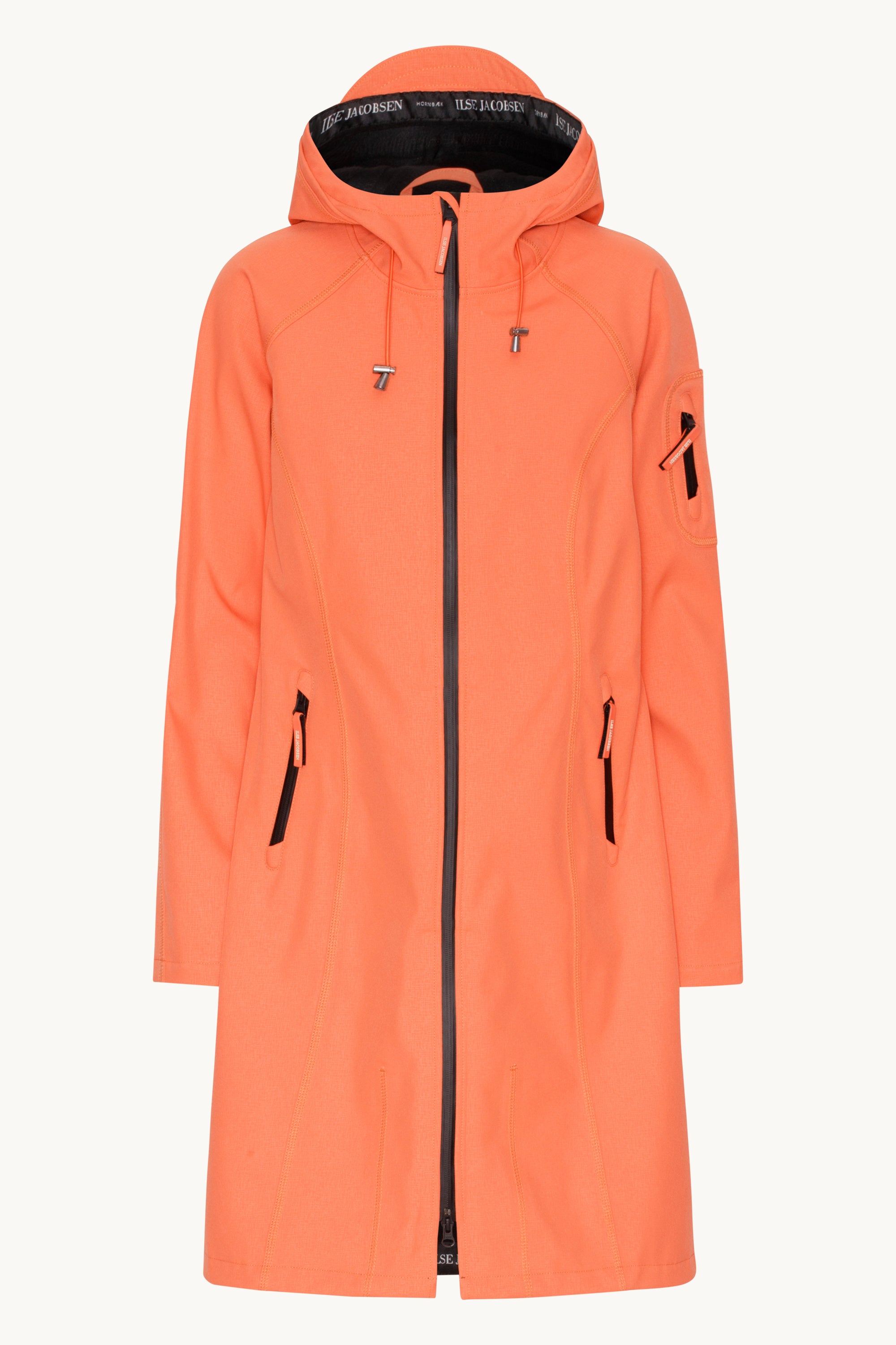 Long Softshell Raincoat - Hot Orange