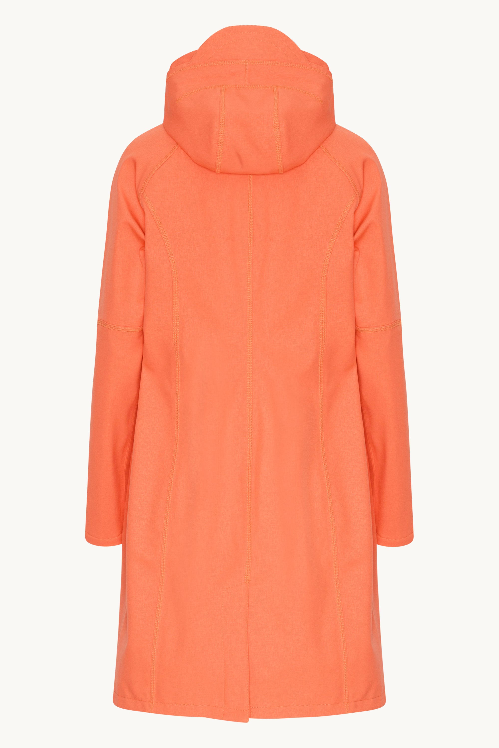 Long Softshell Raincoat - Hot Orange