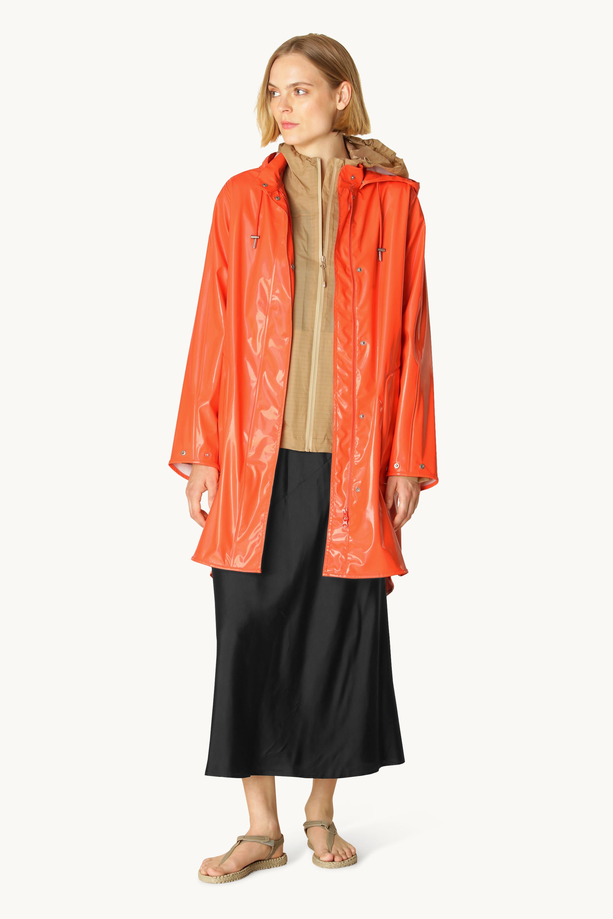 Imperméable Long - Orange Vif